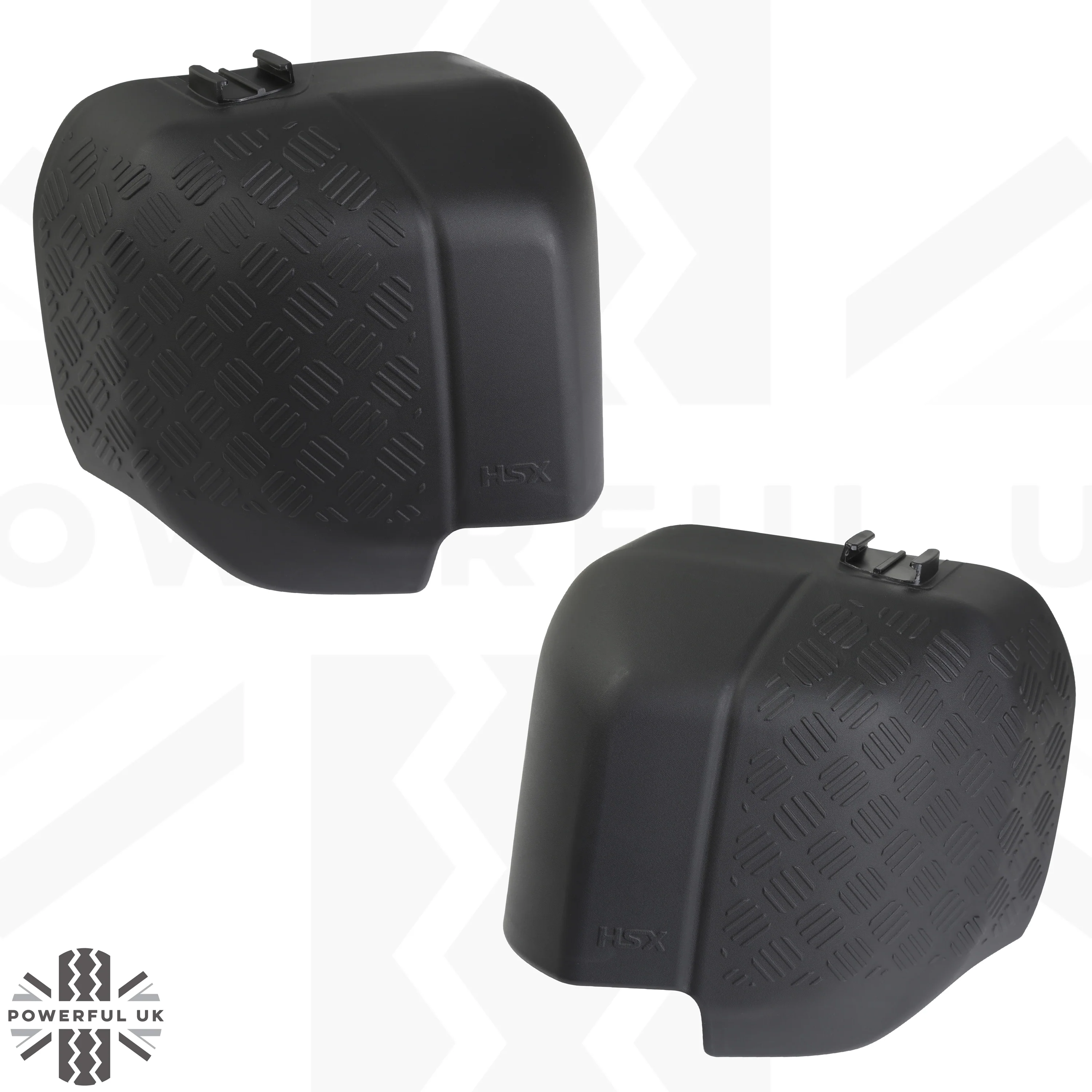Extended Mirror Covers Chequer Plate  for Land Rover Defender L663 - with Action Camera Mount - Image 4