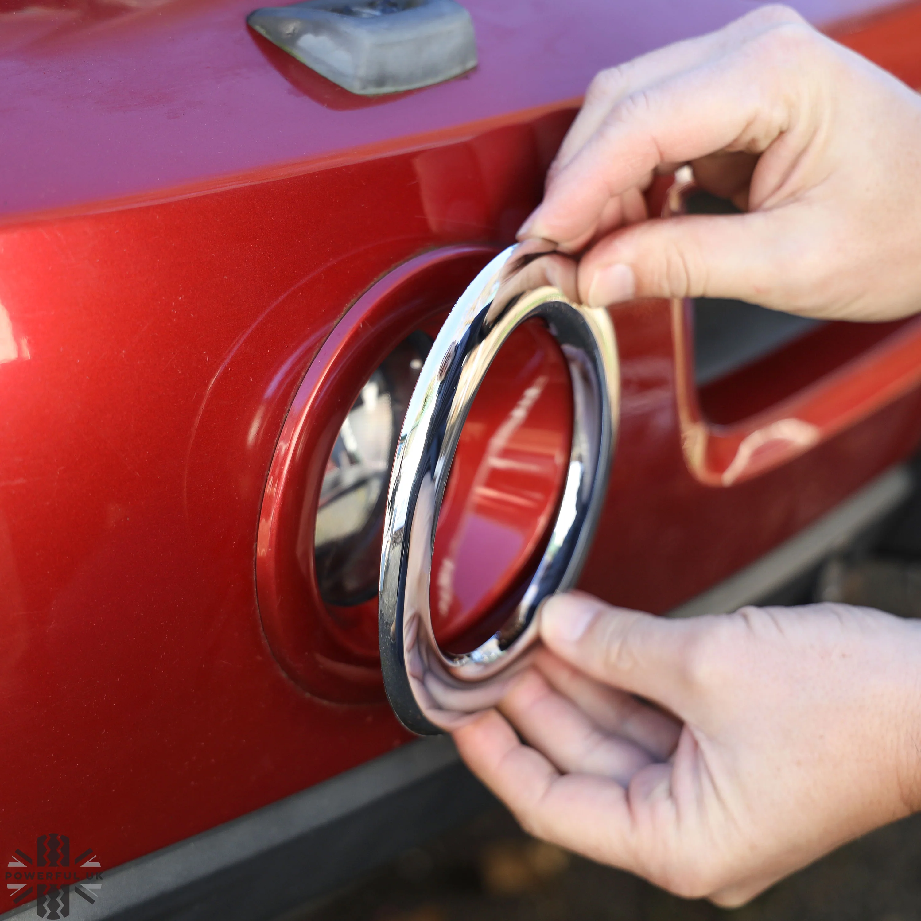 Fog Bezel Covers for Range Rover Sport 2005-09 - Chrome - Image 2