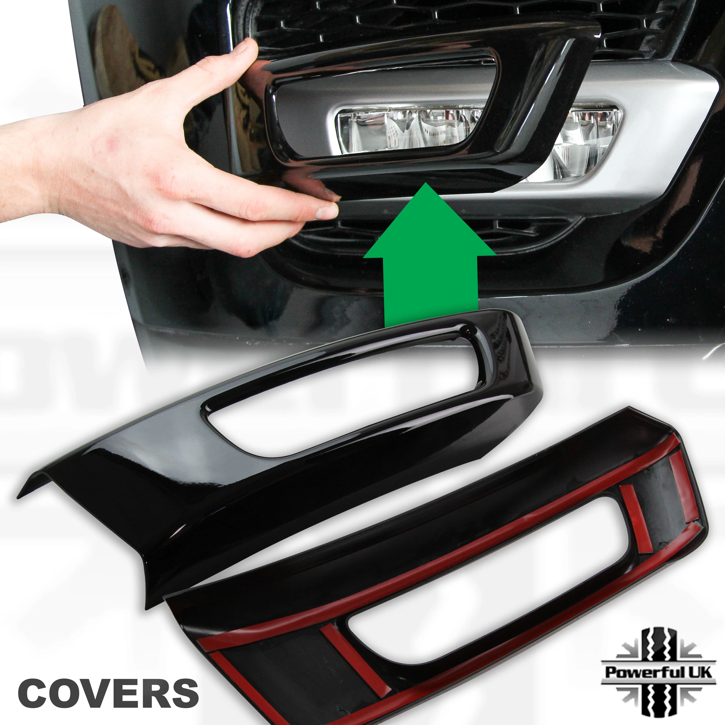Fog Lamp Surround Covers for Range Rover Sport L494 2014-17  Gloss Black