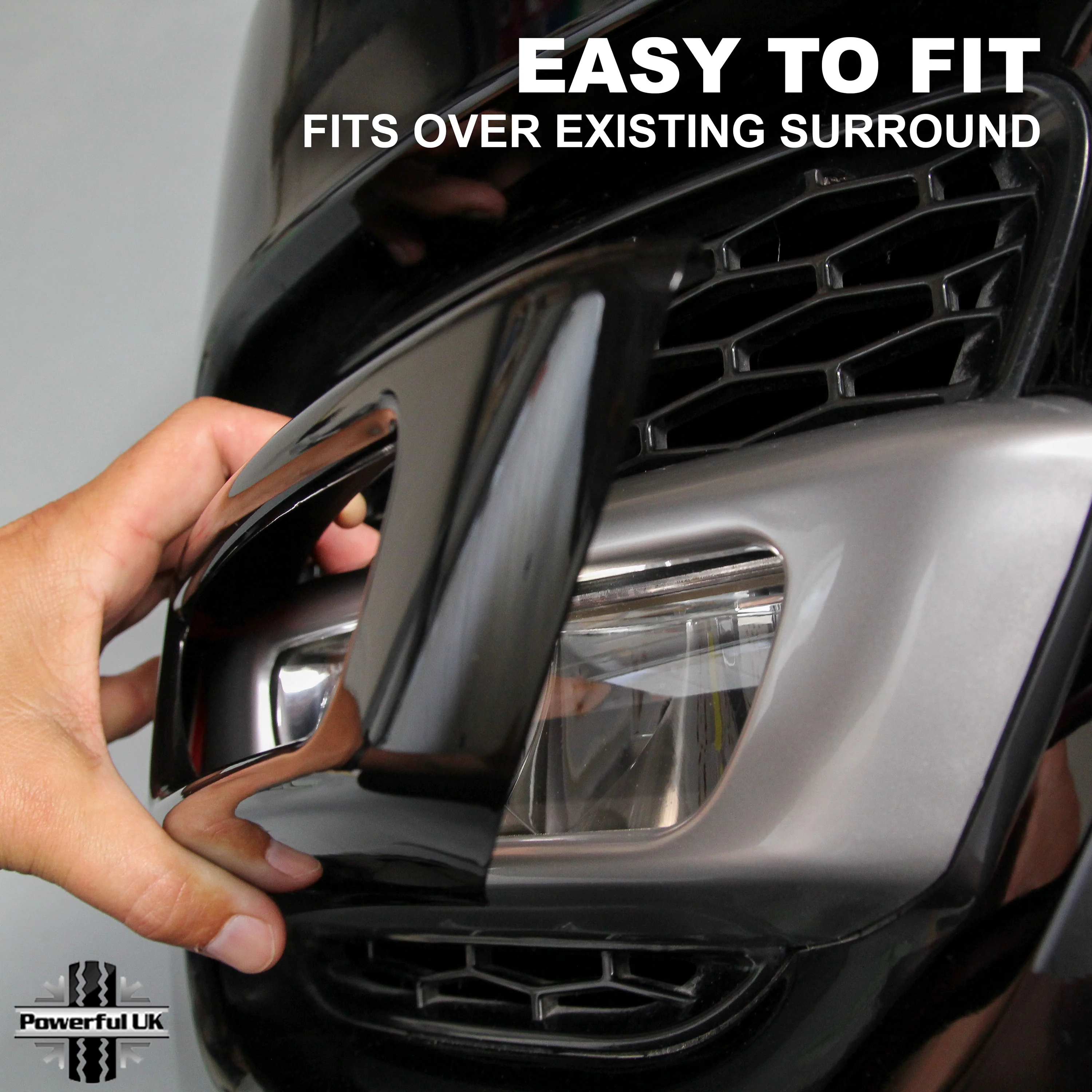 Fog Lamp Surround Covers for Range Rover Sport L494 2014-17  Gloss Black - Image 5