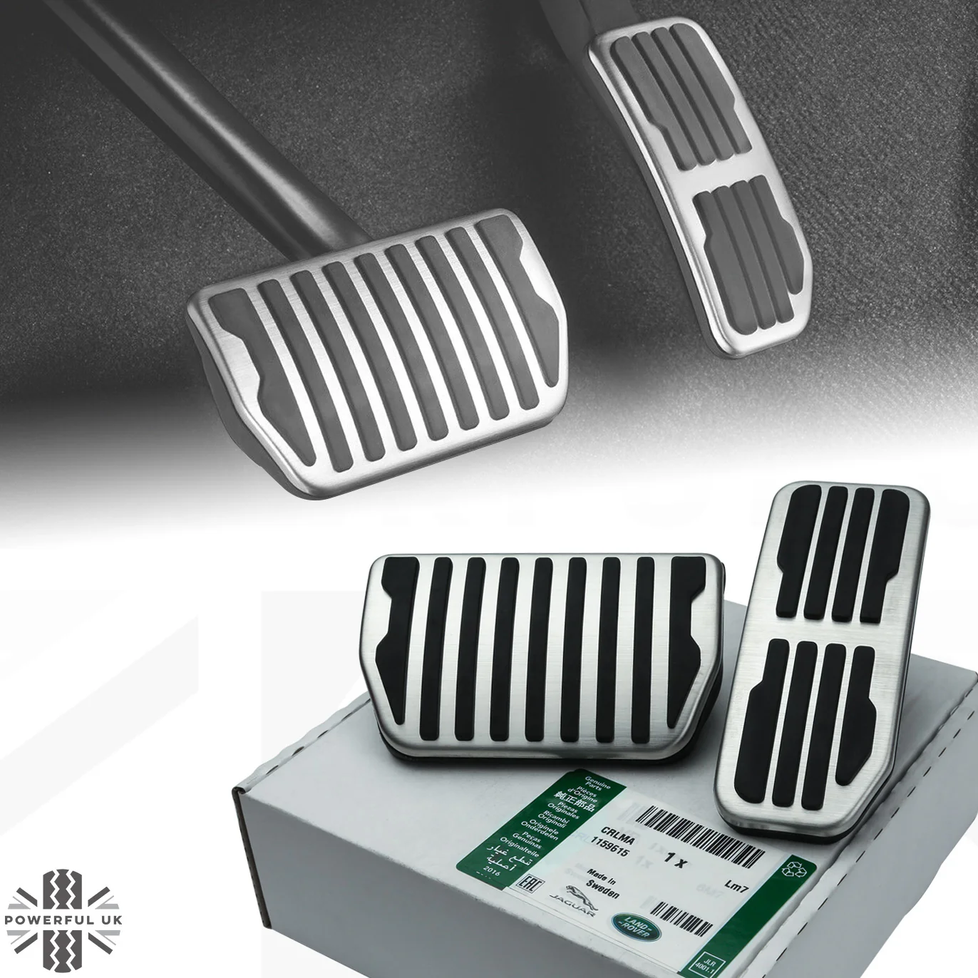 Foot Pedal Covers (No Logo) - Genuine - for Jaguar F-Pace