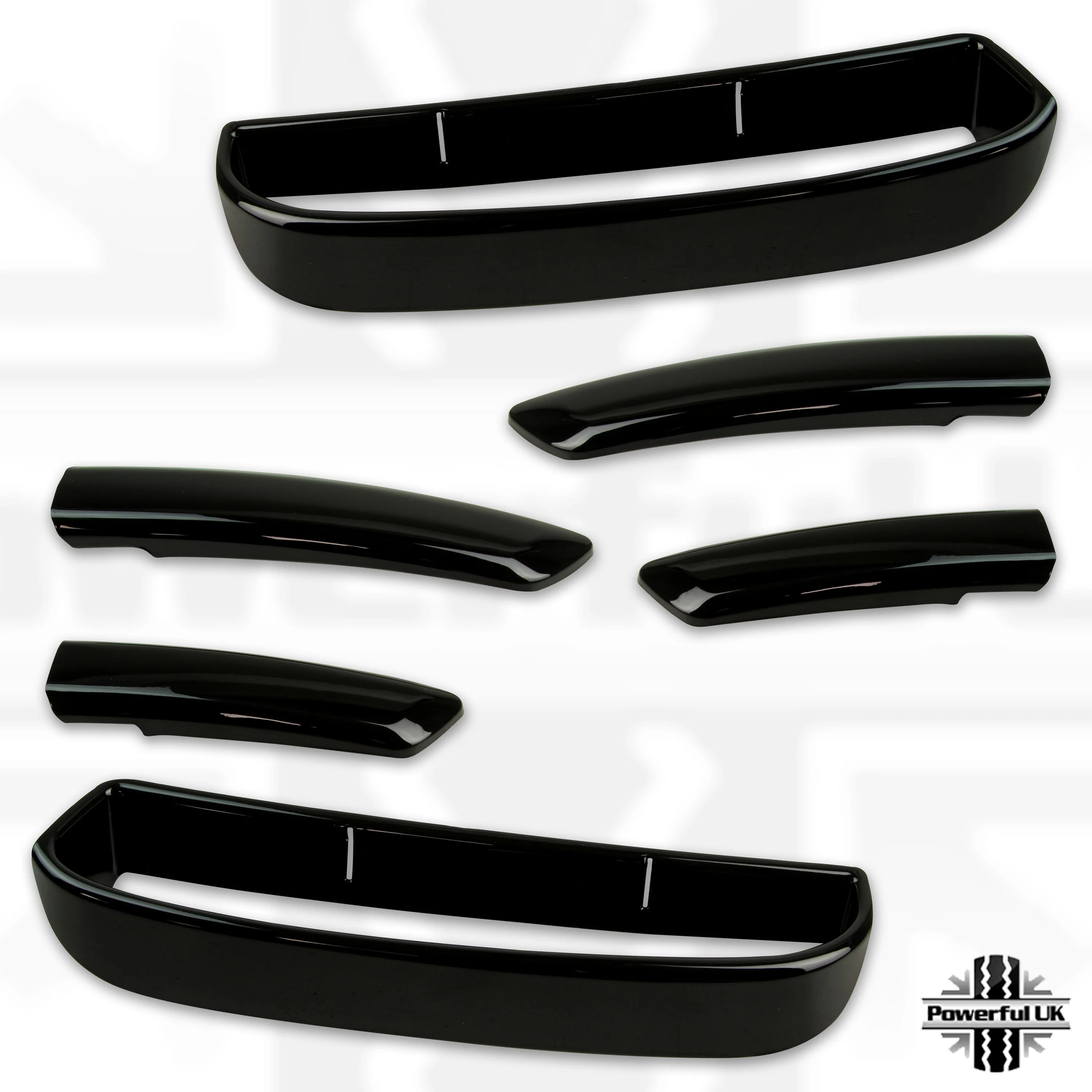 Front Bumper 6 pc Blade Kit - Gloss Black - for Land Rover Discovery 5 (2017-20) - Image 4