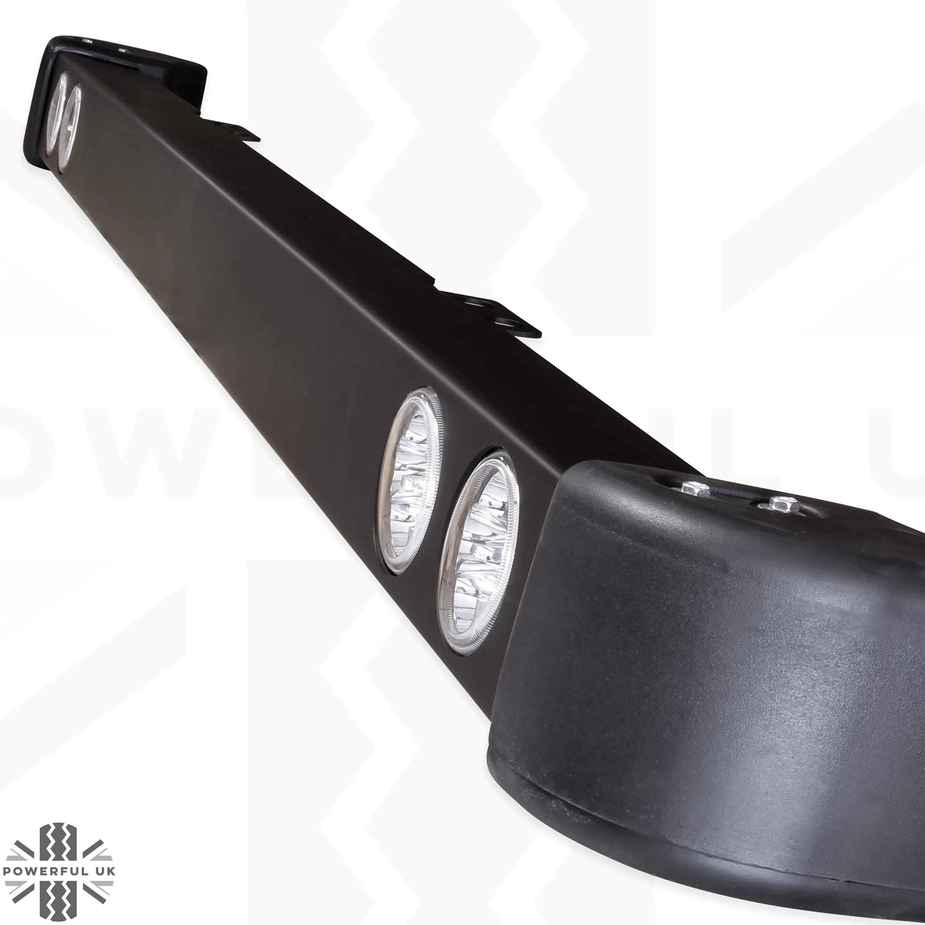 Front Bumper - Black with Round DRL's - for Land Rover Defender - Image 3