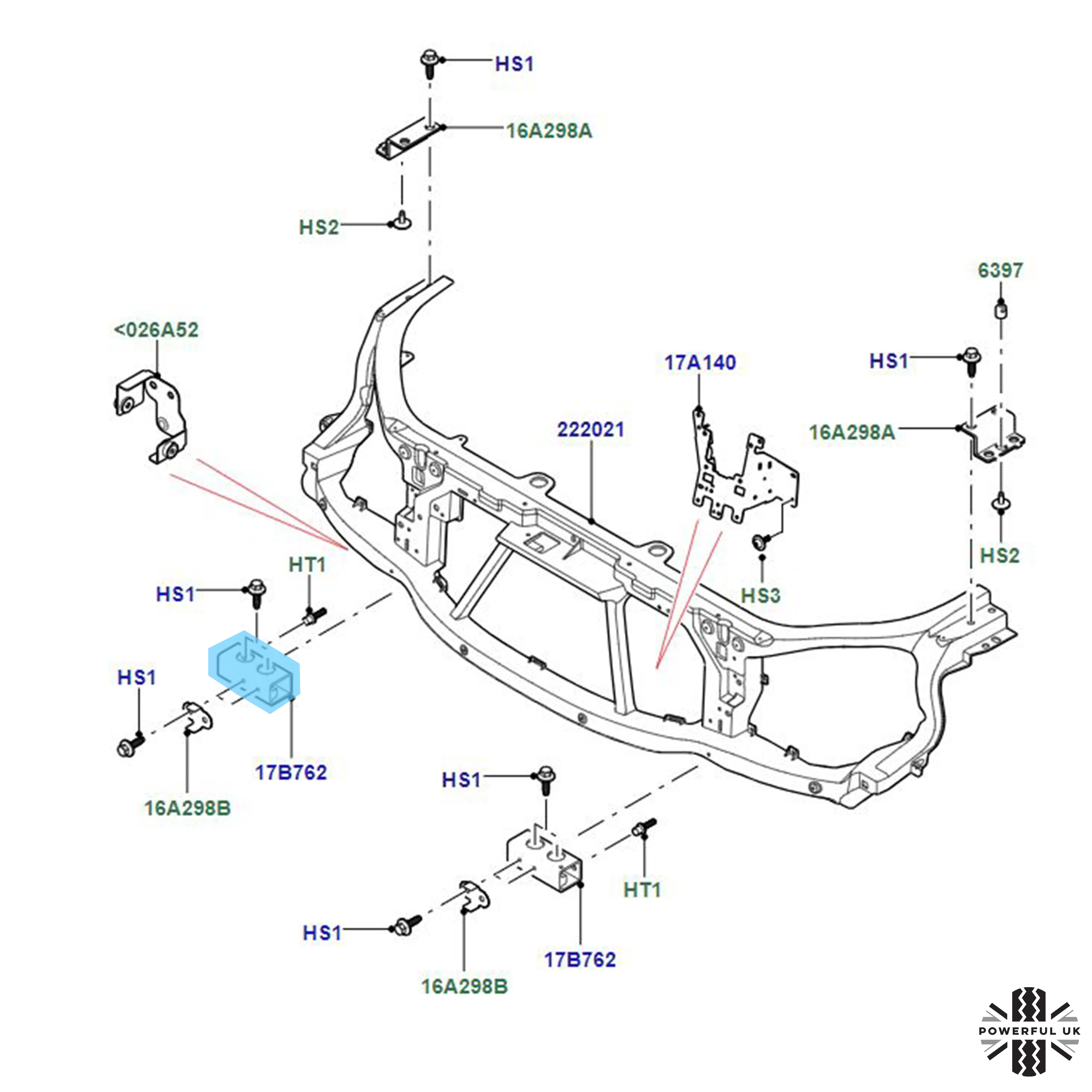 Front Bumper Crash Impact Metal Bracket for Range Rover L405 - Right - Image 6