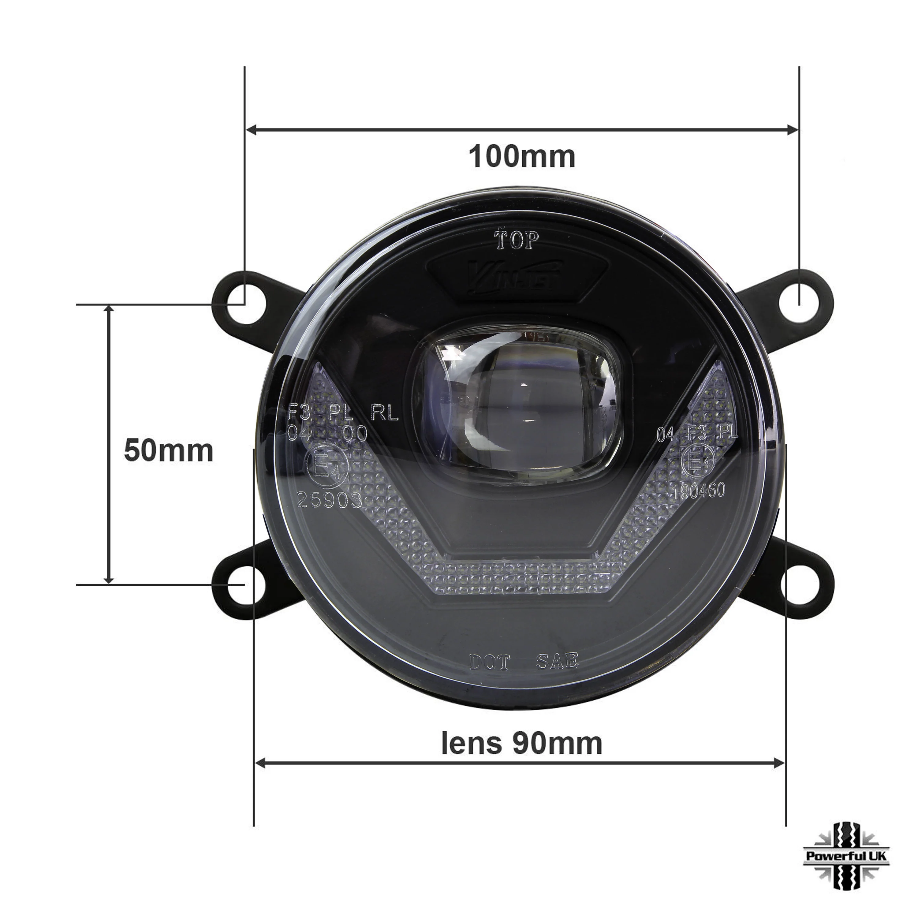 Front Bumper fog & DRL 2 in 1 LED lamps for Land Rover Freelander 2 ( Type 2 ) - Image 5