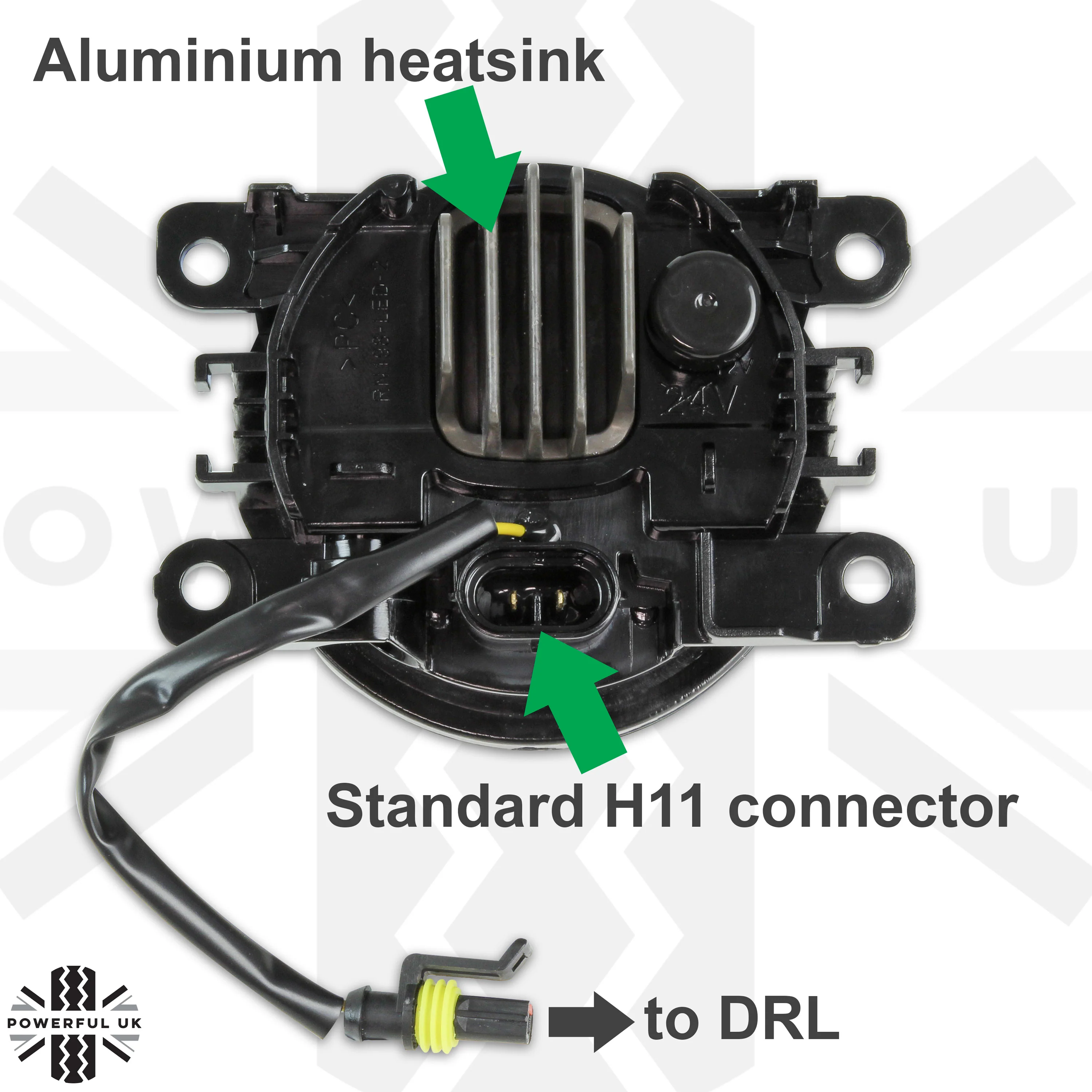 Front Bumper fog & DRL 2 in 1 LED lamps for Range Rover Sport 2010 ( Type 5 ) - Image 6