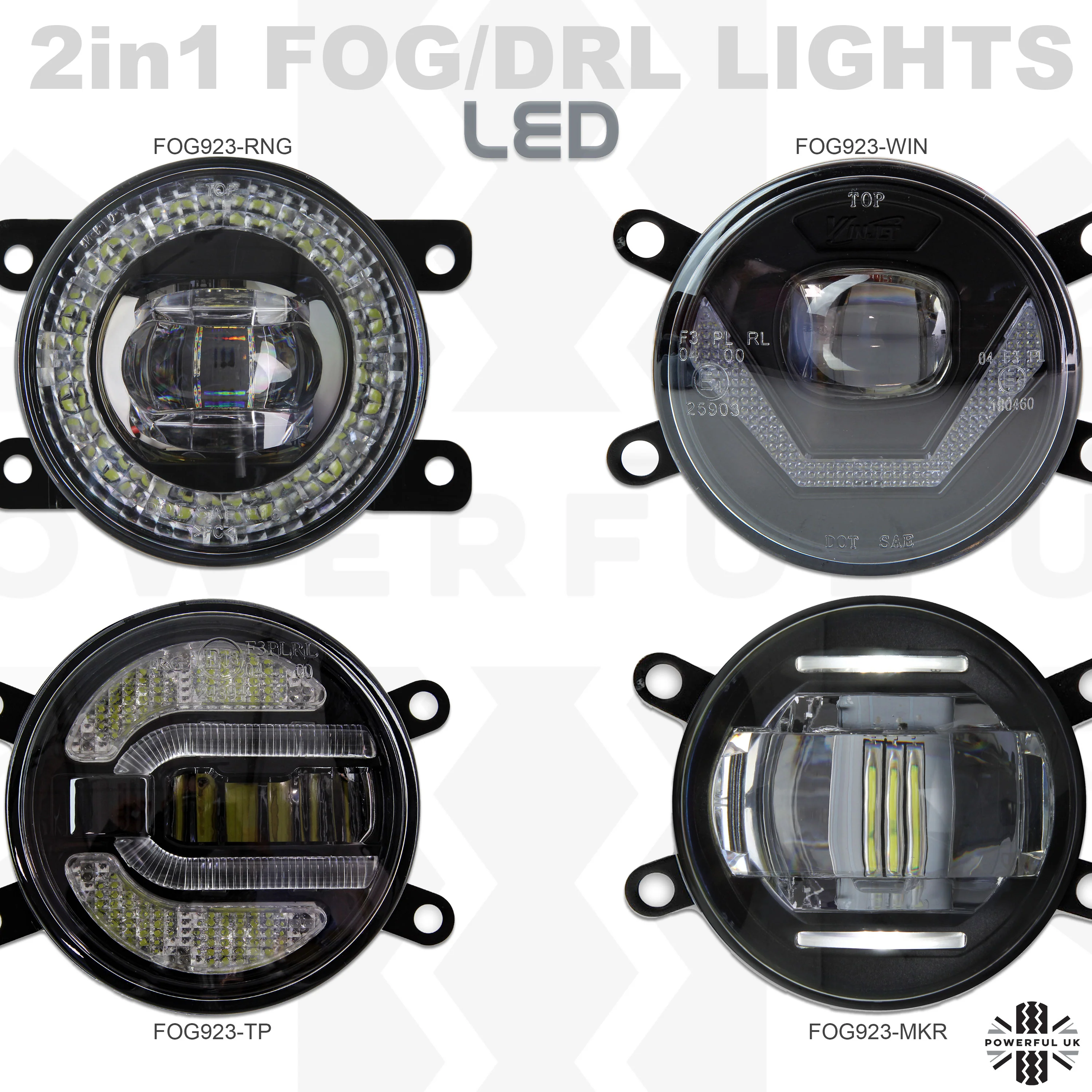 Front Bumper fog & DRL 2 in 1 LED lamps for Range Rover Sport 2010 ( Type 5 ) - Image 9