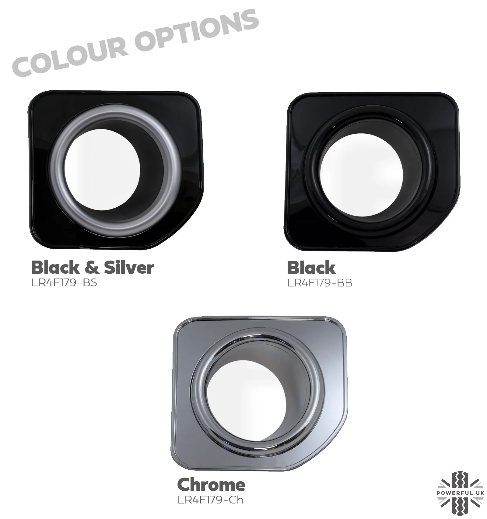 Front Bumper Fog Lamp Bezels Facelift look - Gloss Black - for Land Rover Discovery 4 2010-14 - Image 4