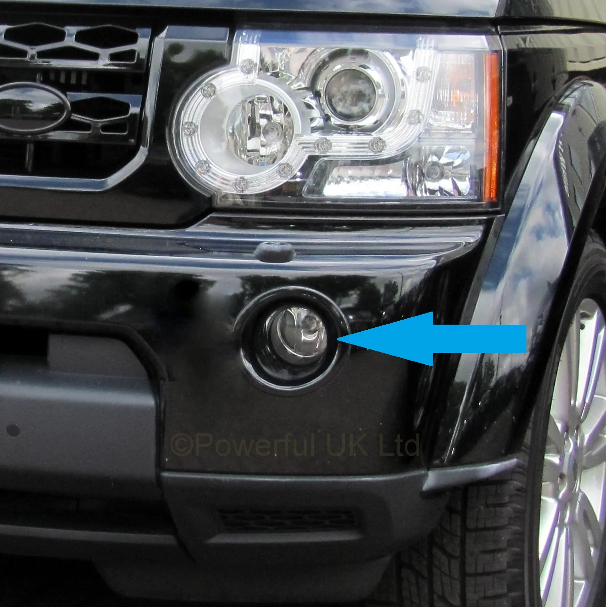 Front Bumper Fog Lamp Bezels - ABS - for Land Rover Discovery 4 2010-14 - PAIR - Image 3