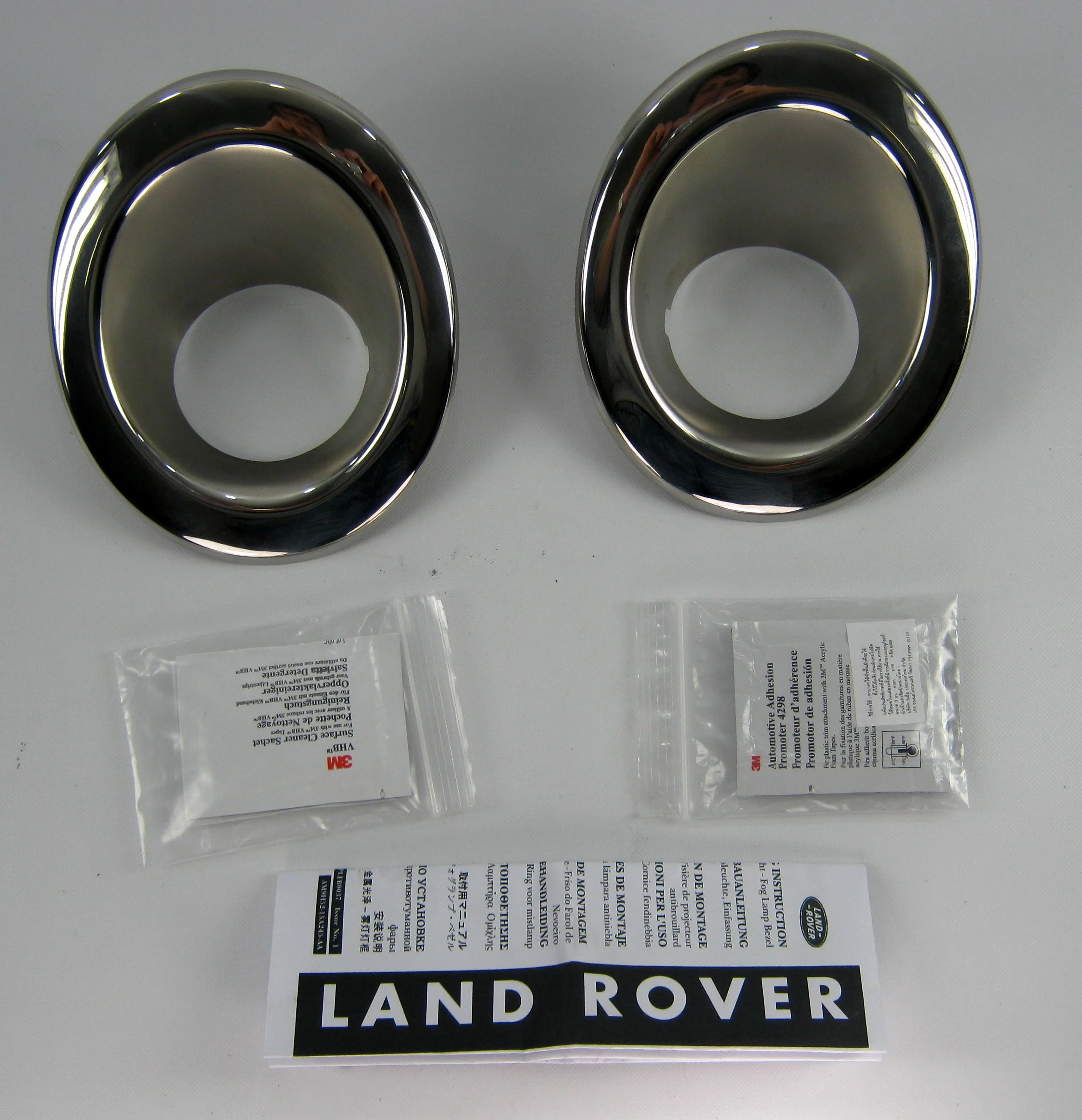 Front Bumper Fog Lamp Covers in Stainless Steel for Land Rover Freelander 2 - PAIR - Image 4