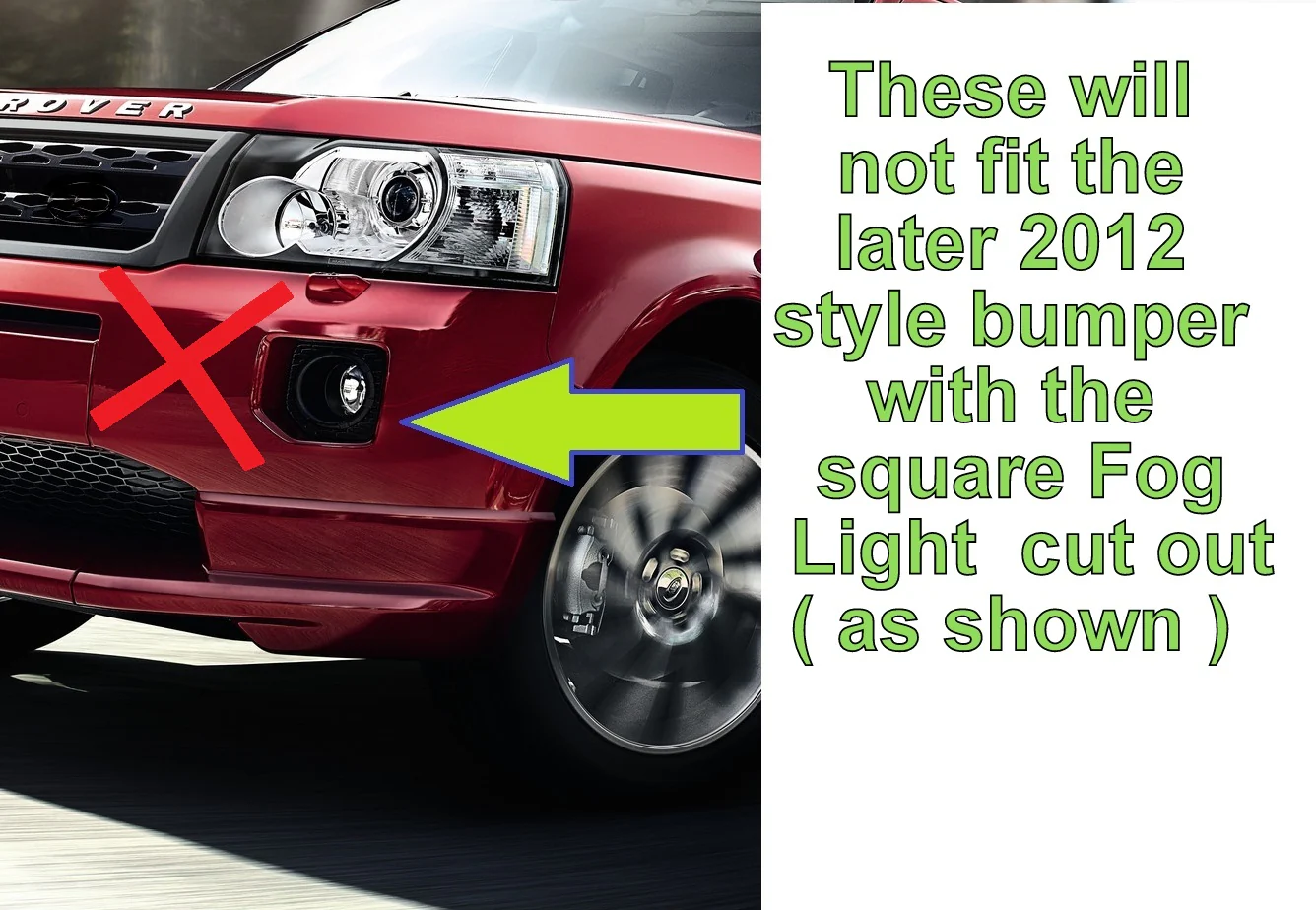 Front Bumper Fog Lamp Covers in Stainless Steel for Land Rover Freelander 2 - PAIR - Image 5