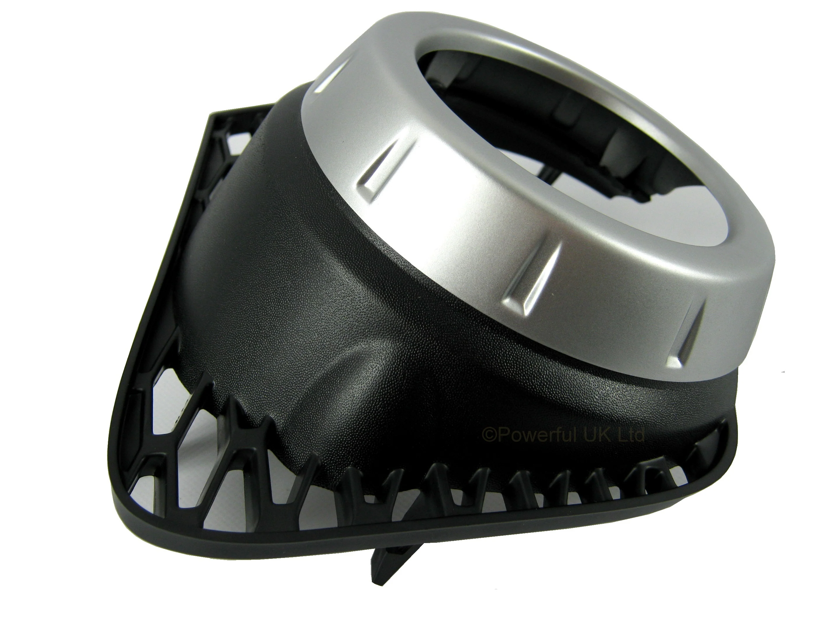 Front Bumper Fog Lamp Surrounds for Range Rover L322 2010 - Silver & Black - Image 2