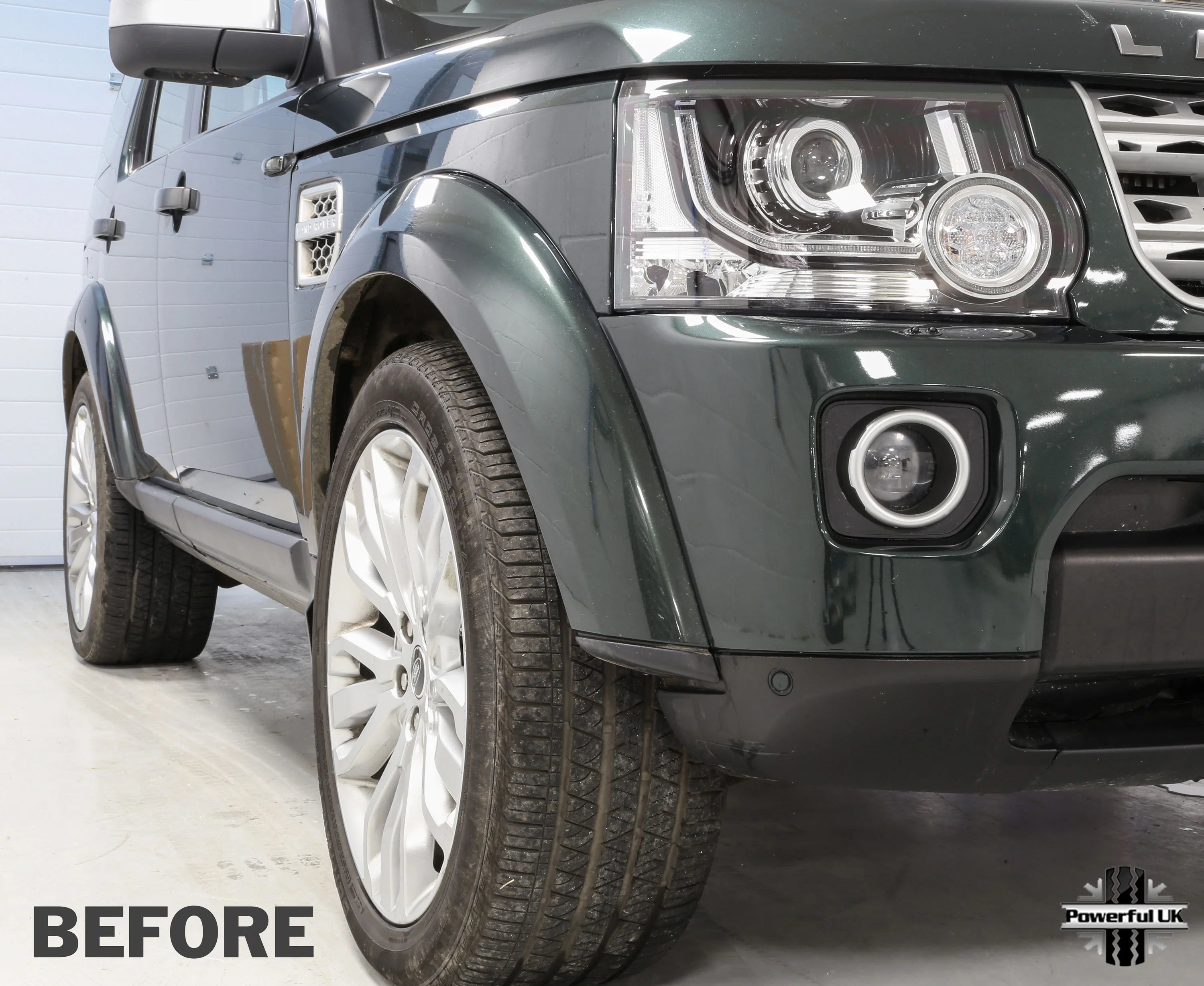 Front Bumper Fog Lamp Surrounds in Satin Chrome for Land Rover Discovery 4 2014-16 - Image 3