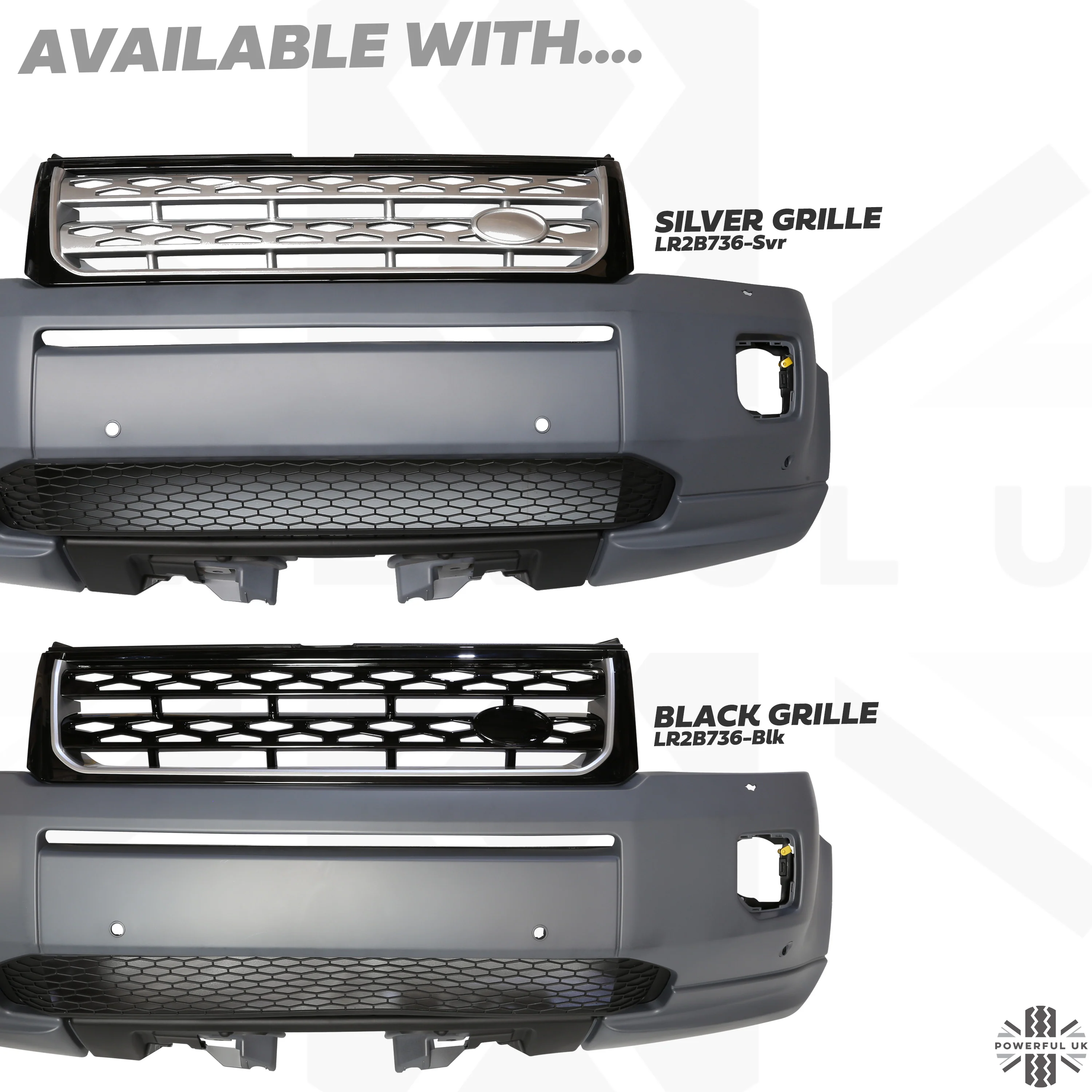 Front Bumper & Grille 2012 Facelift Style - Black grille - for Land Rover Freelander 2 - Image 8