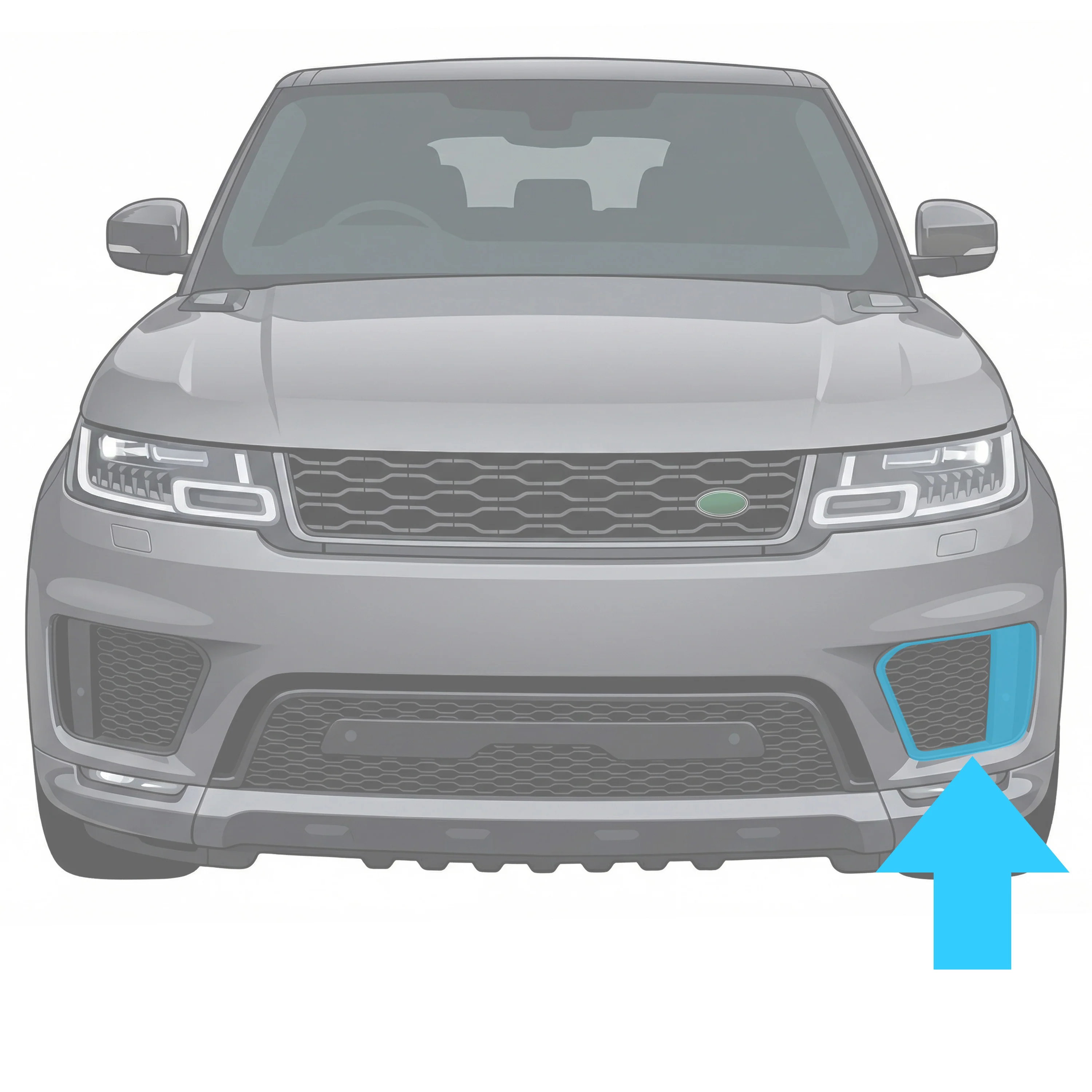 Front Bumper Grille Frame for Range Rover Sport L494 2018-22 - Left - Image 4