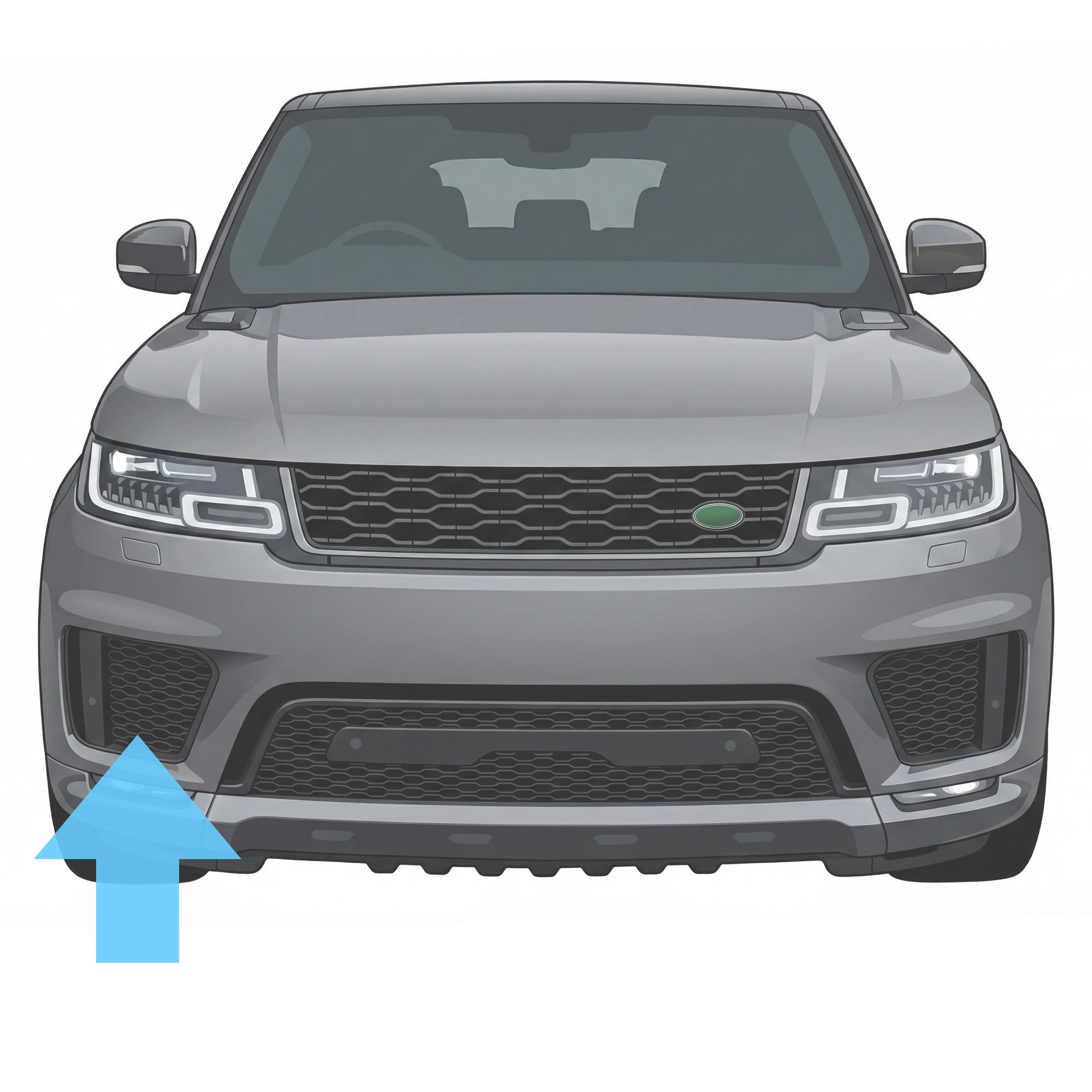 Front Bumper Grille Mesh for Range Rover Sport L494 2018-22 - Right - Image 3