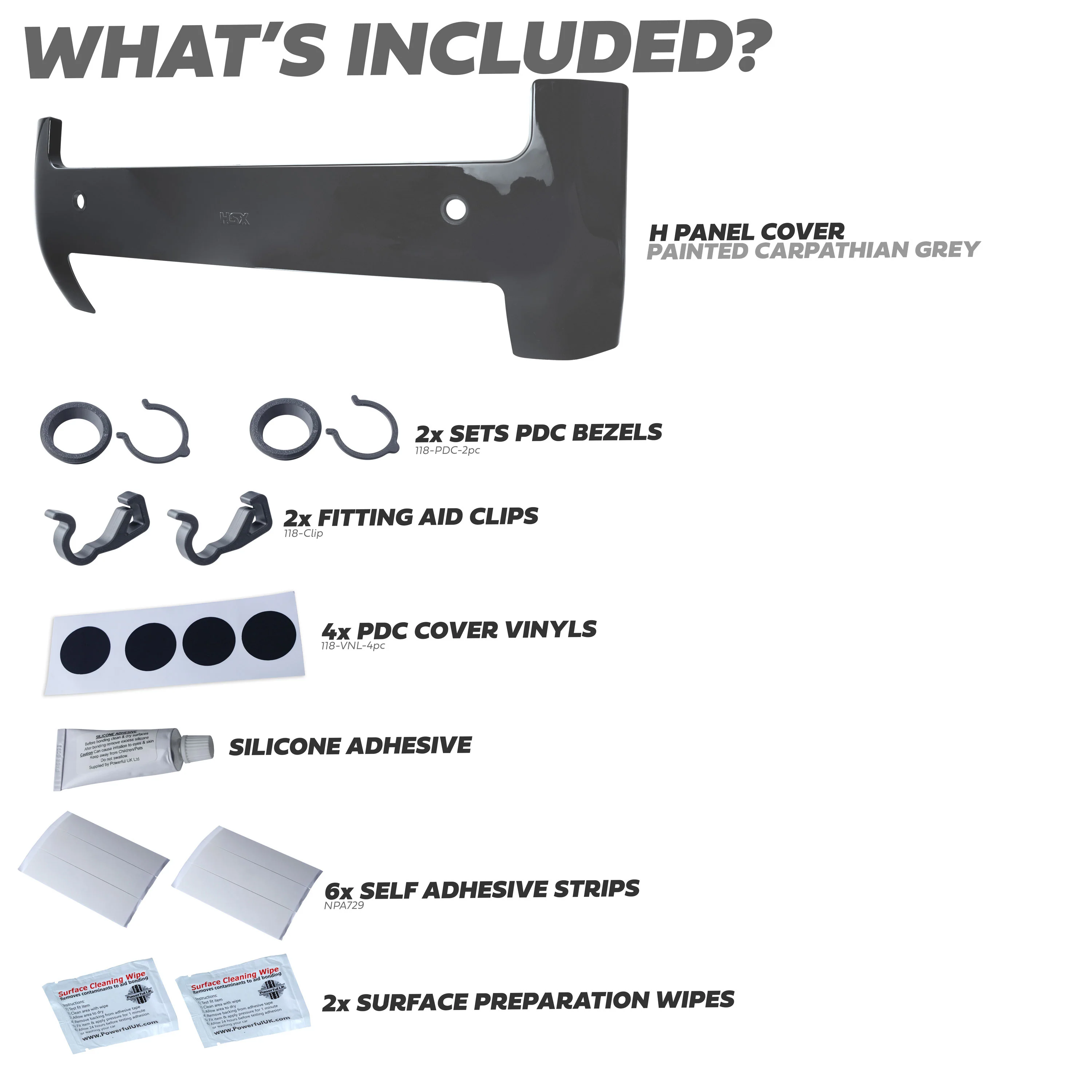 Front Bumper H-Panel Easy-Fit Cover for Land Rover Defender L663 - Carpathian Grey - Image 4