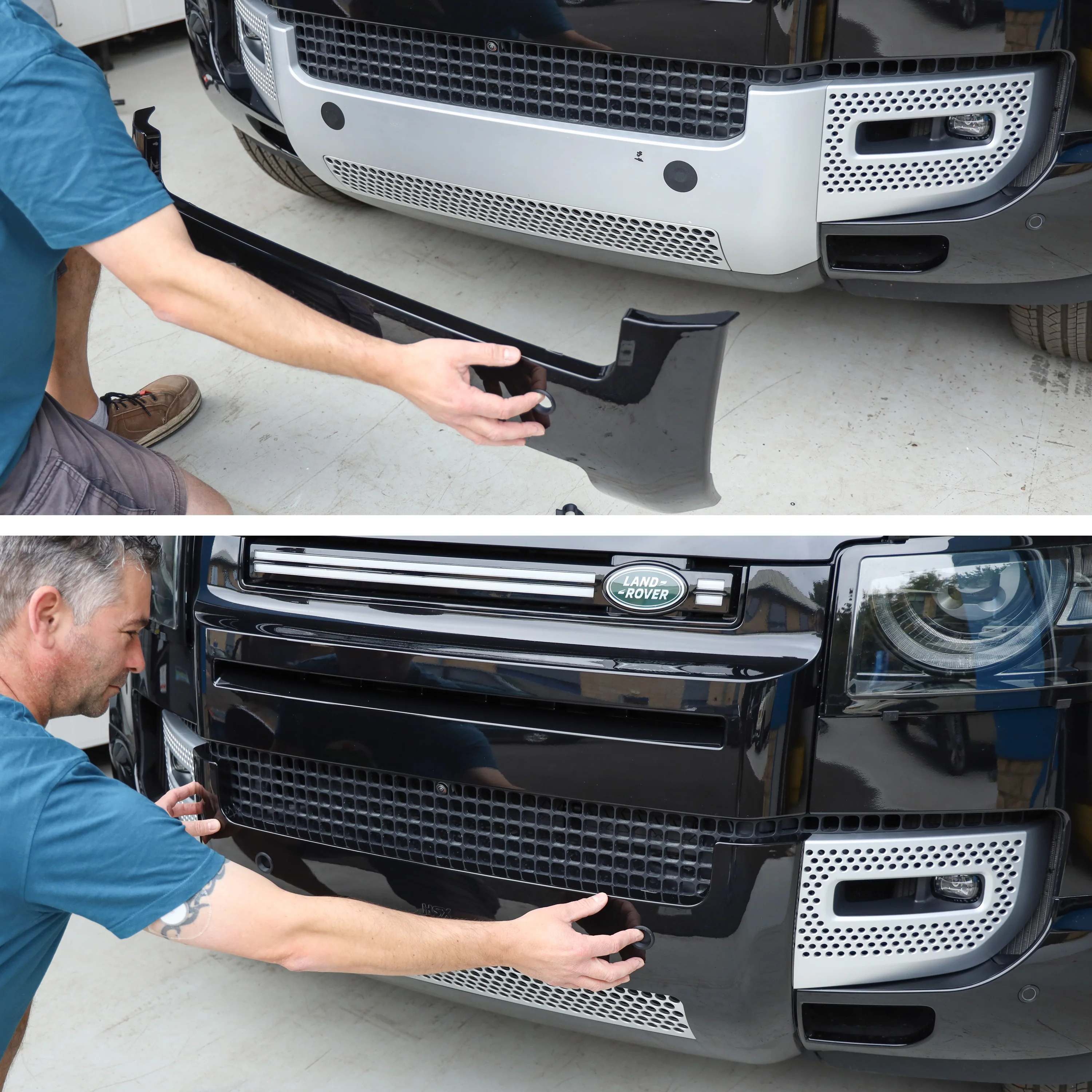 Front Bumper H-Panel Easy-Fit Cover for Land Rover Defender L663 - Carpathian Grey - Image 6