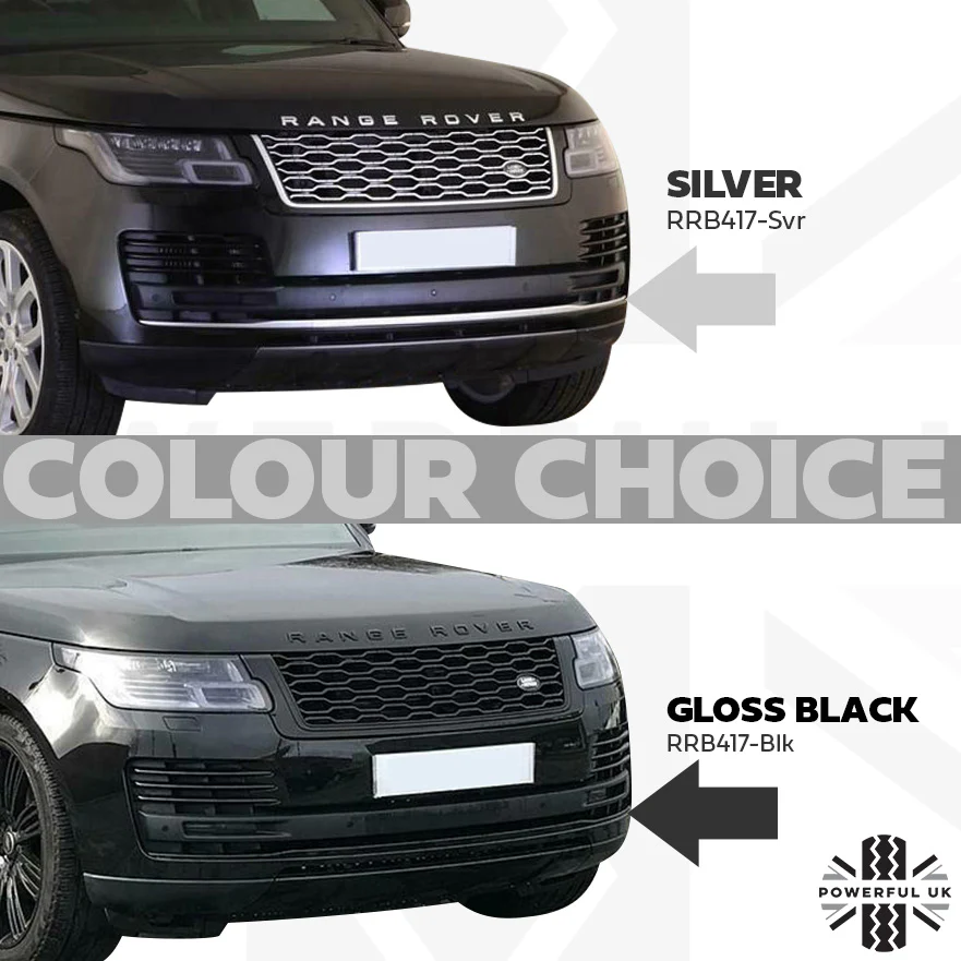 Front Bumper Lower Trim - Silver for Range Rover L405 2018 - Image 6