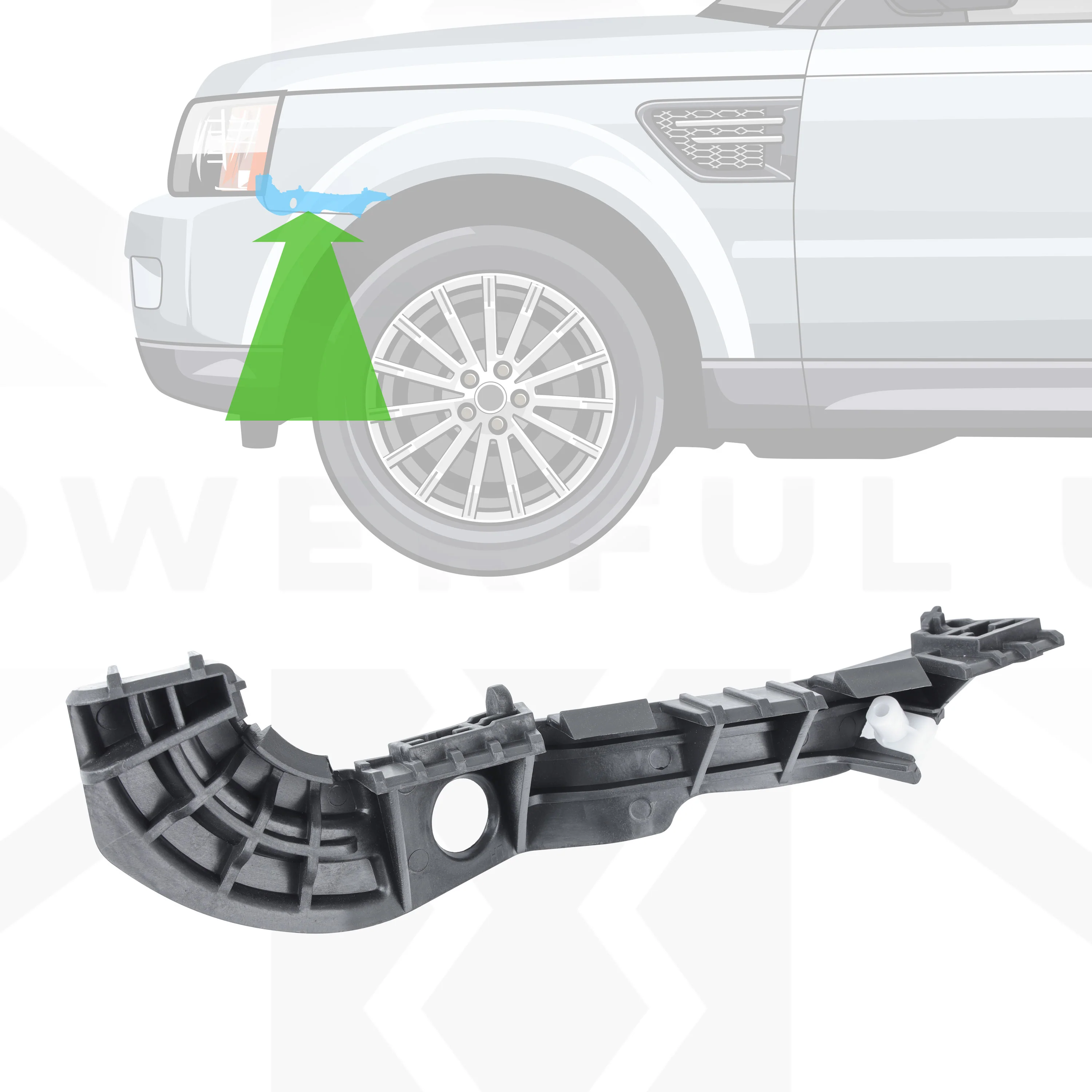 Front Bumper to Wing Mounting Brackets (LH & RH) for Range Rover Sport L320 2010 - Aftermarket - Image 3