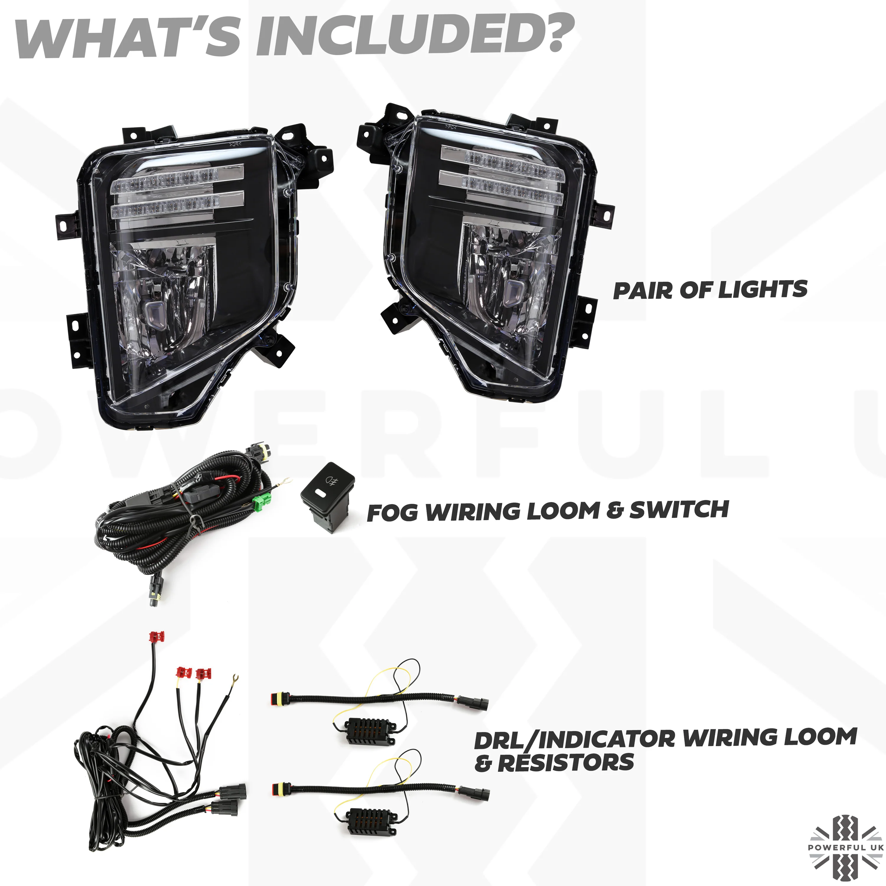 Front Fog/DRL/Indicator Kit for Mitsubishi L200 Series 6 2019+ (LED DRL & Indicator version) - Image 3