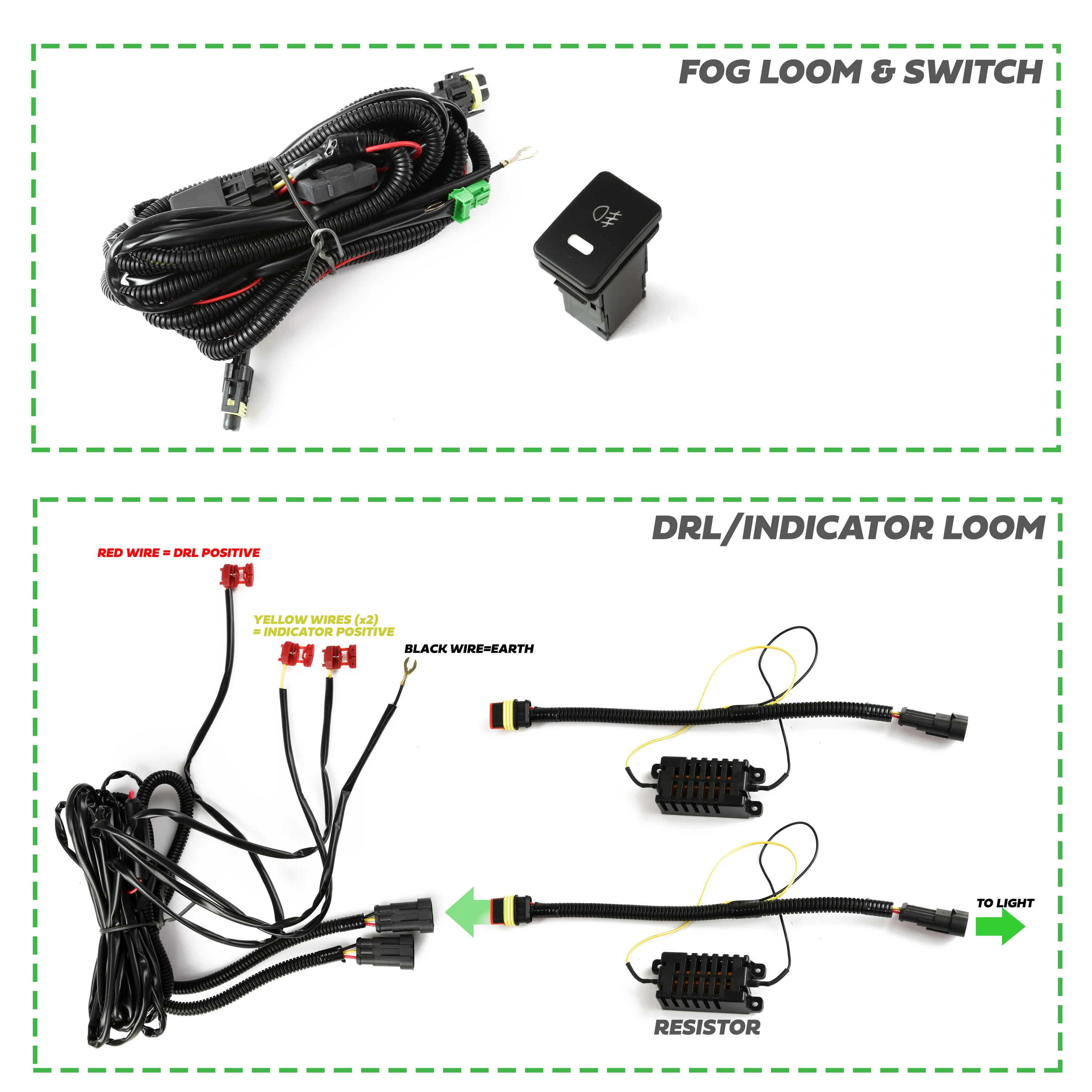 Front Fog/DRL/Indicator Kit for Mitsubishi L200 Series 6 2019+ (LED DRL & Indicator version) - Image 8
