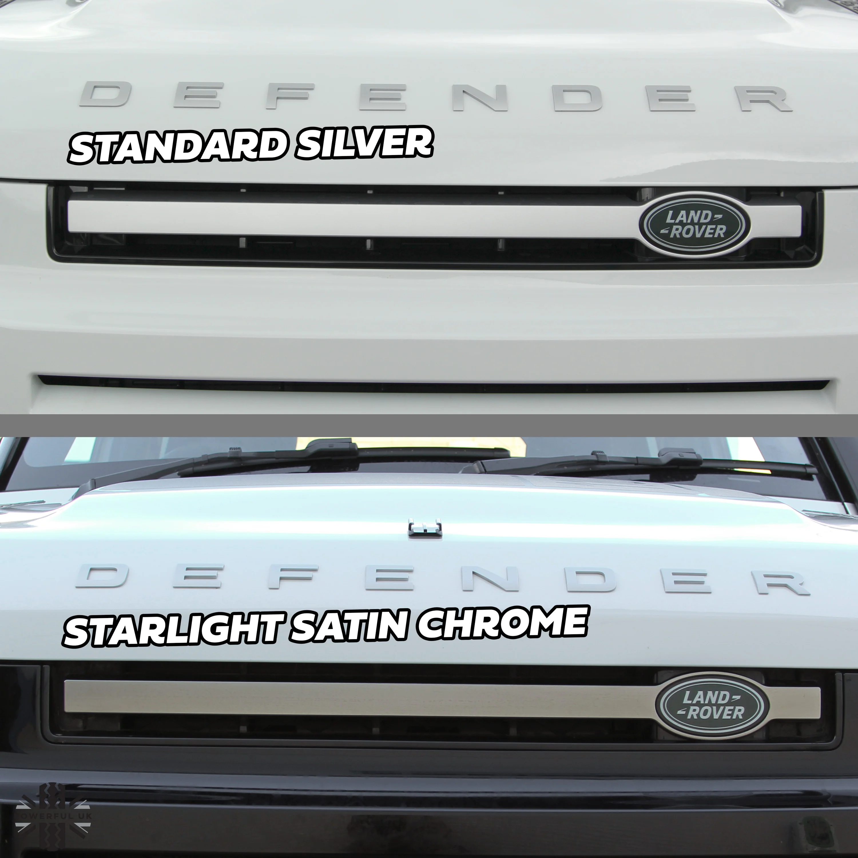 Front Grille Bar in Starlight Satin Chrome (Genuine) for Land Rover Defender L663 - Image 7
