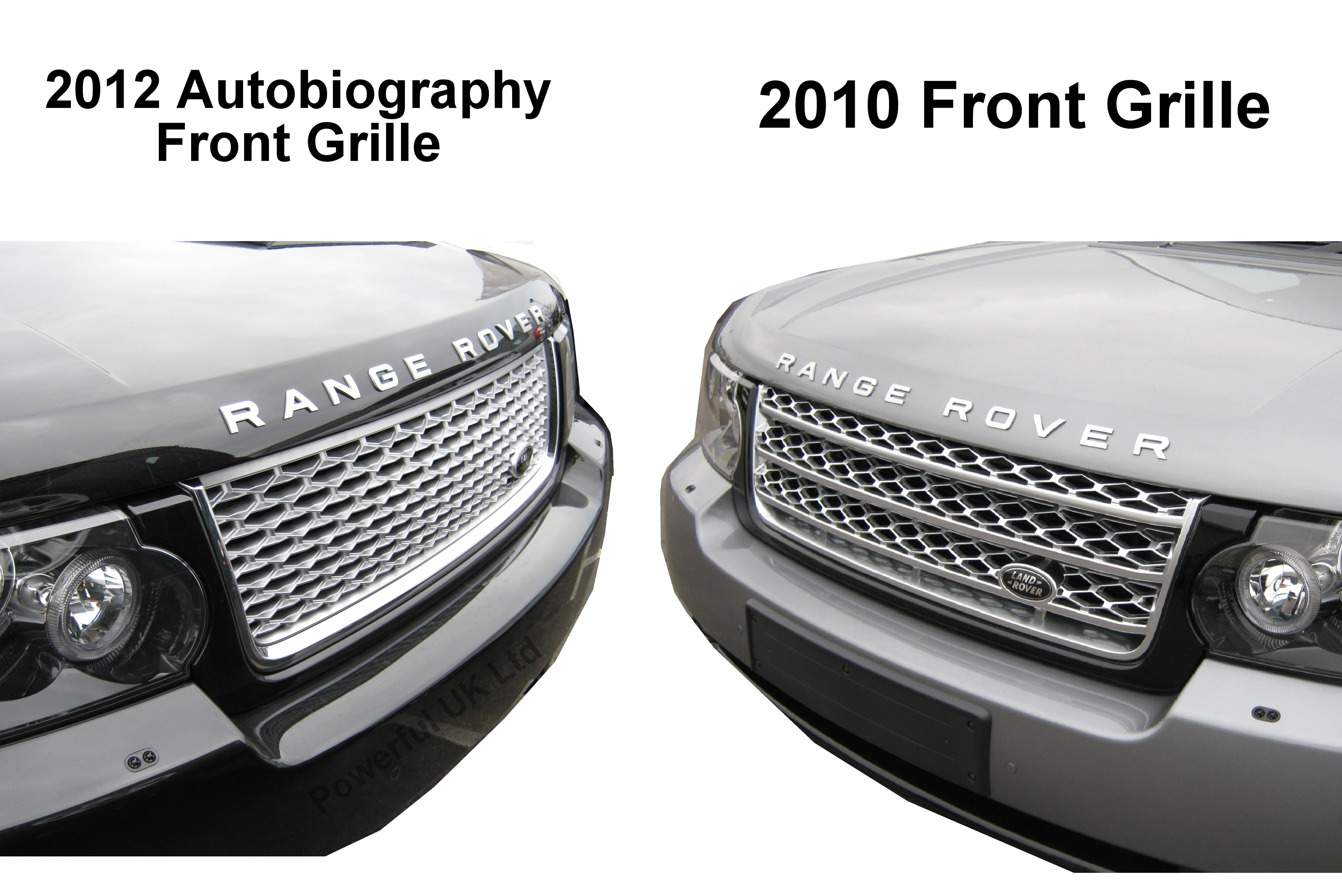 Front Grille - Black/Chrome/Silver for Range Rover L322 Autobiography - Image 5