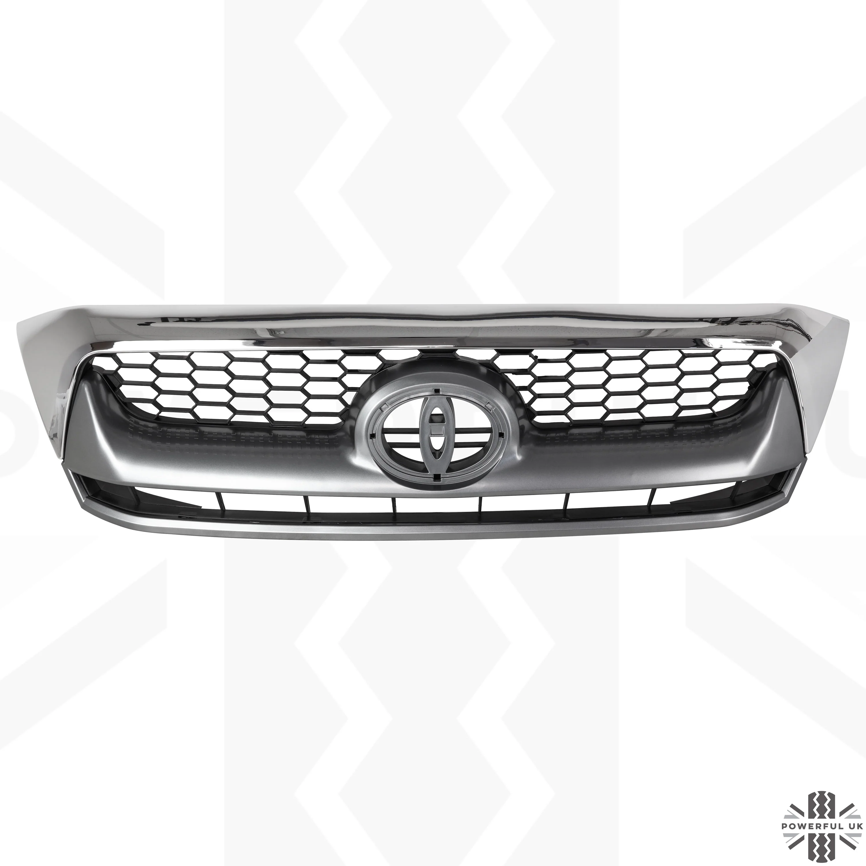 Front Grille - Chrome & Graphite - for Toyota Hilux Mk6 - Image 3
