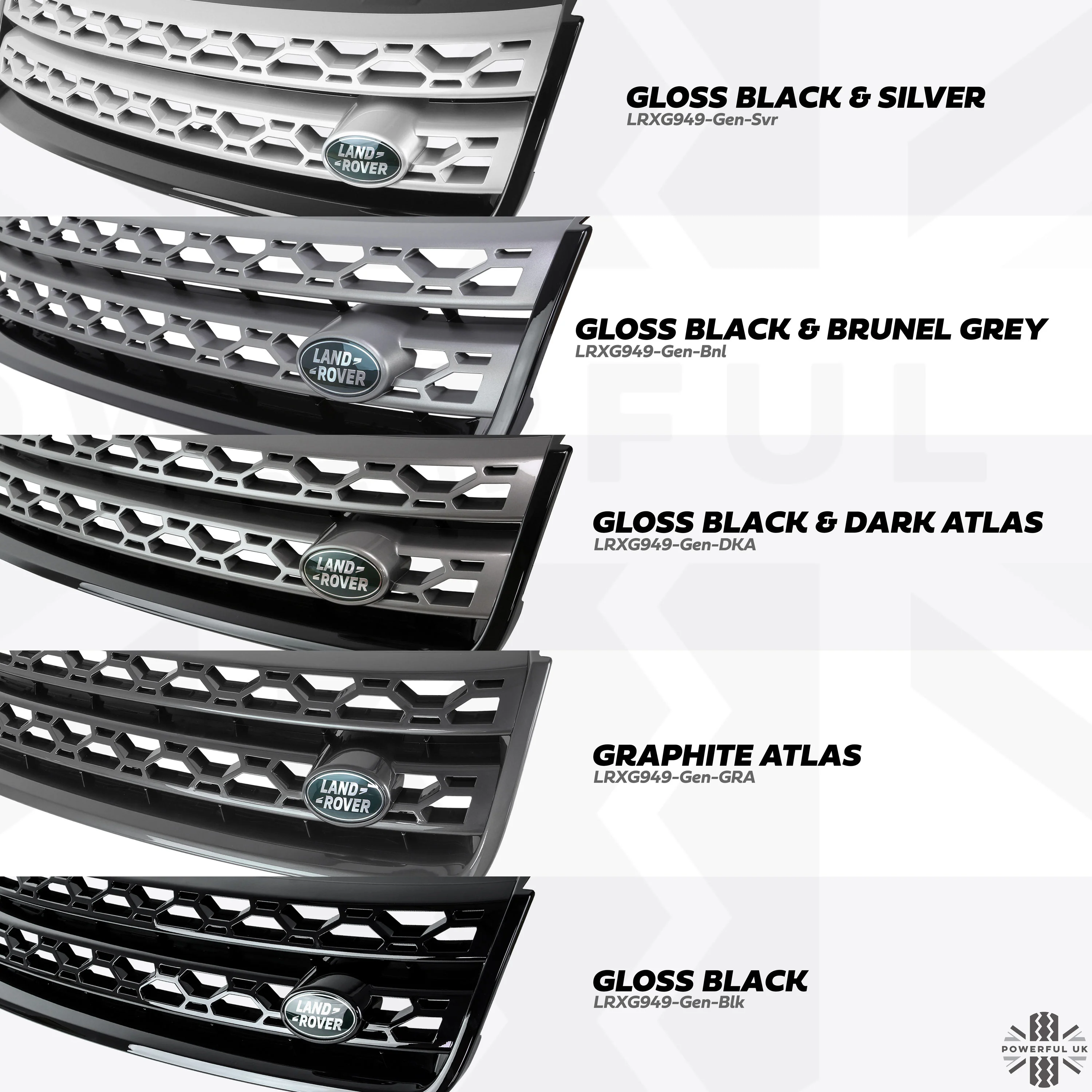 Front Grille for Land Rover Discovery Sport (2014-19) - Genuine - Black & Silver - Image 11