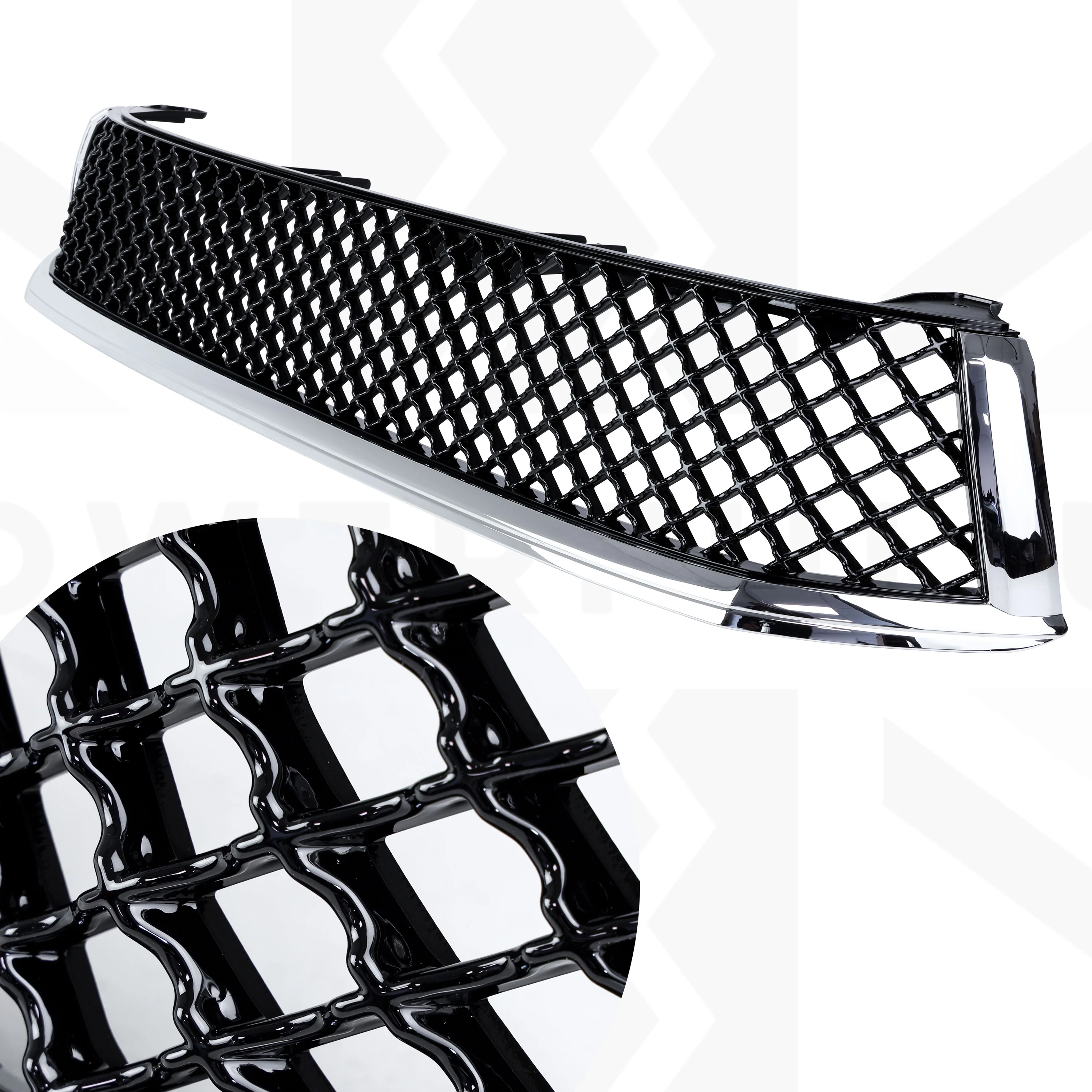 Front Grille - Gloss Black Mesh + Chrome - for Toyota Hilux Mk8 Revo (2016-20) - Image 6