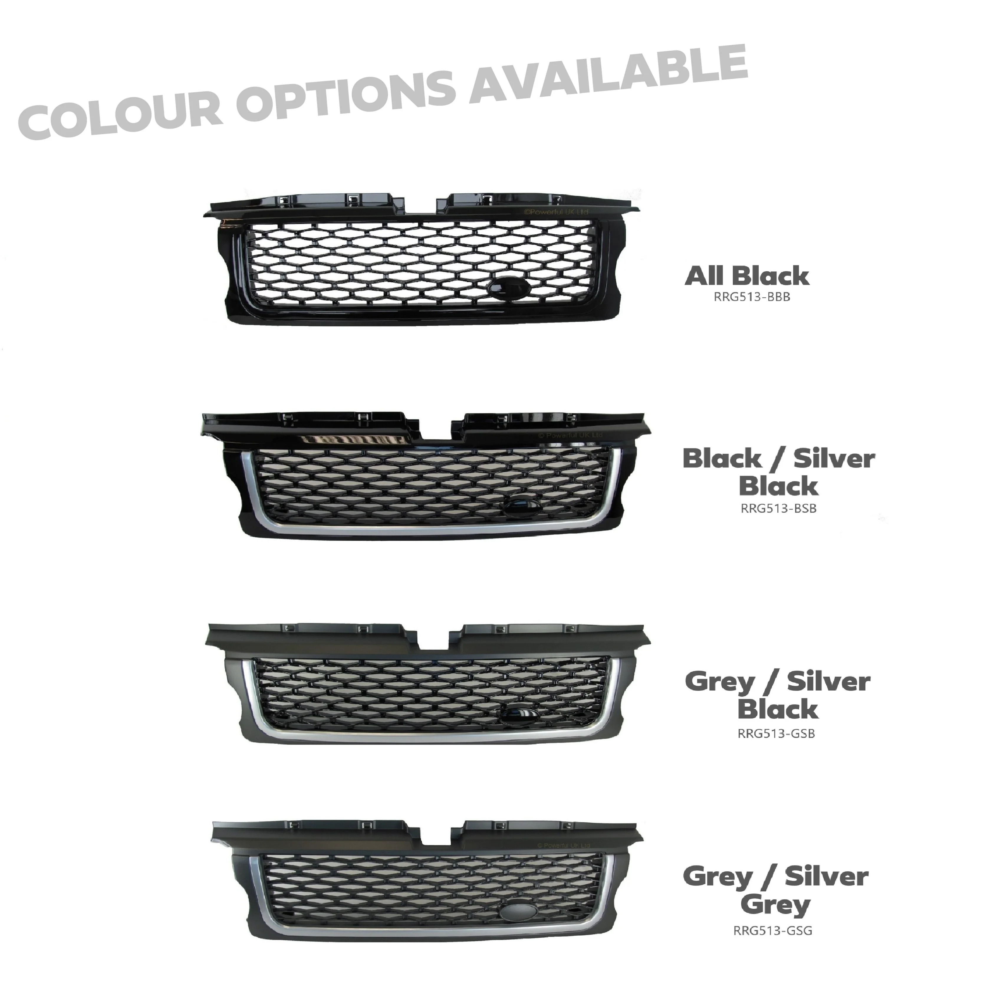 Front Grille - Grey/Silver/Grey for Range Rover Sport 05-09 - Image 8