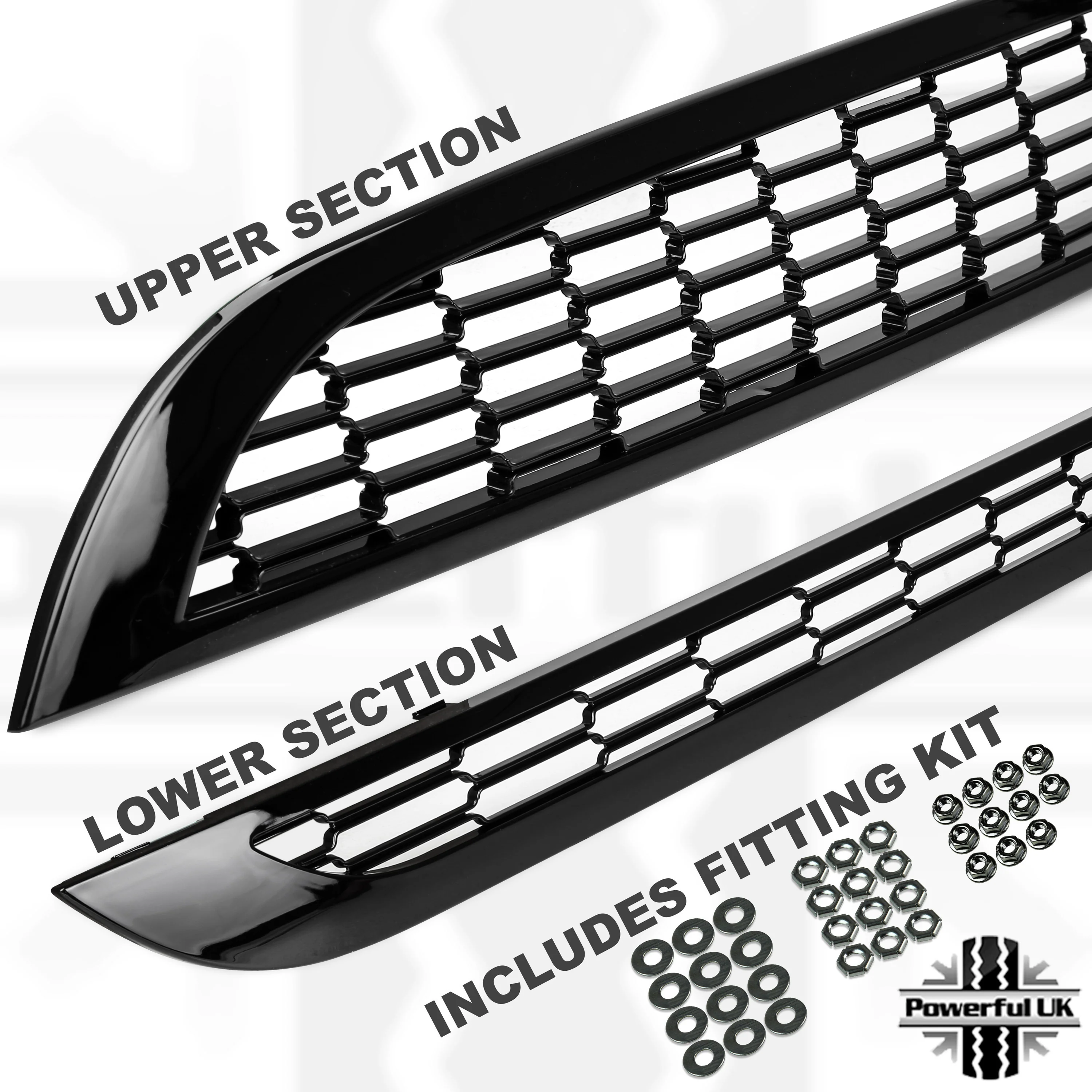 Front Grille Kit 2001-06 - Gloss Black Mesh - for BMW Mini - Image 4