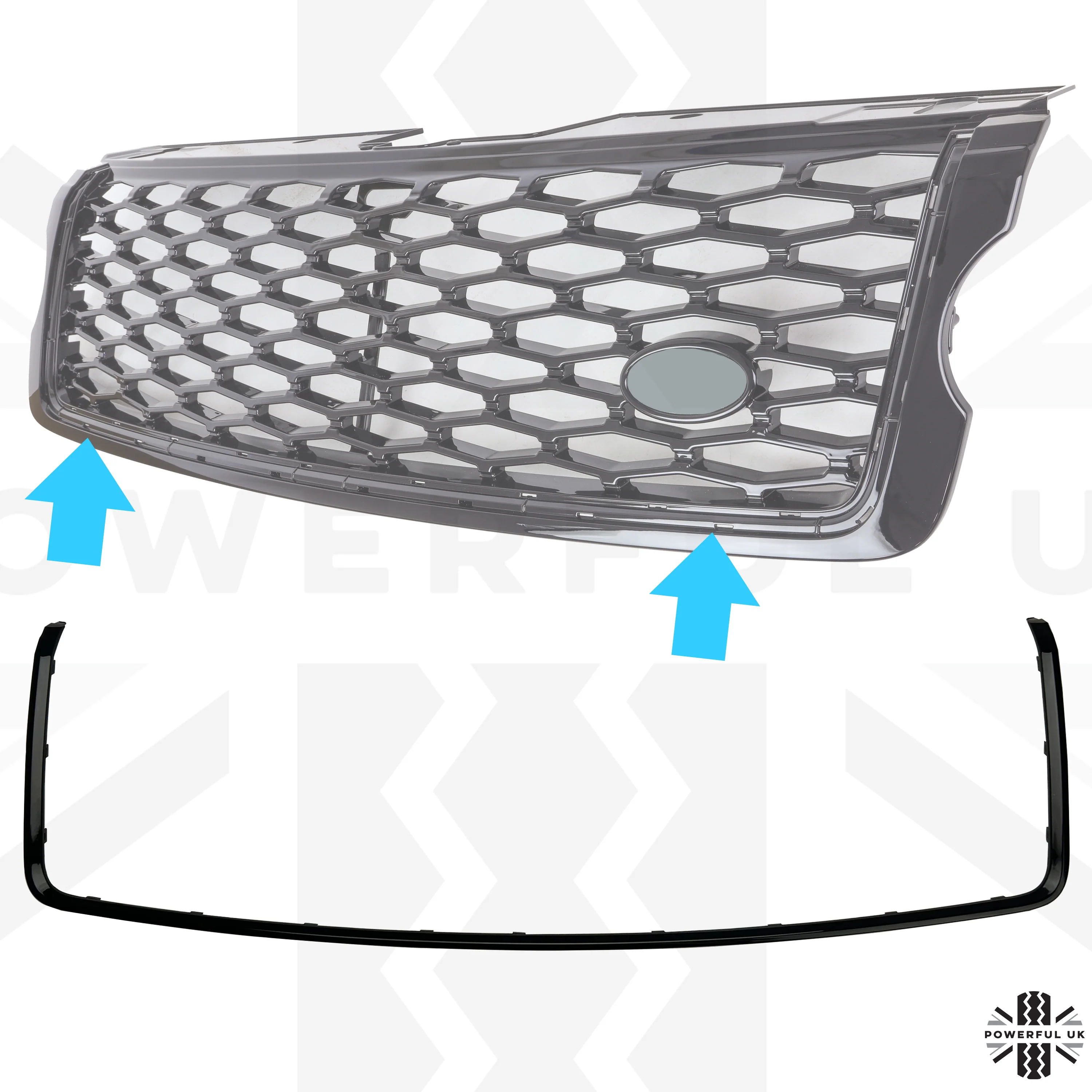 Front Grille SVO Surround Trim in Black for Range Rover L405 - Image 7