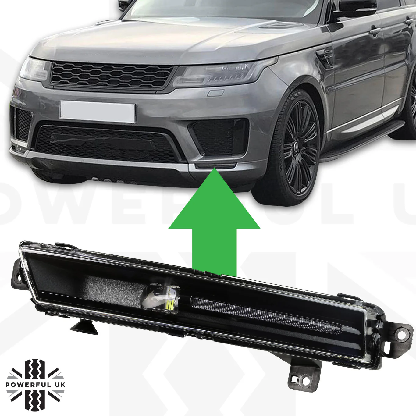 Black Front LED Fog Light for Range Rover Sport 2018-22 - LH - Image 8