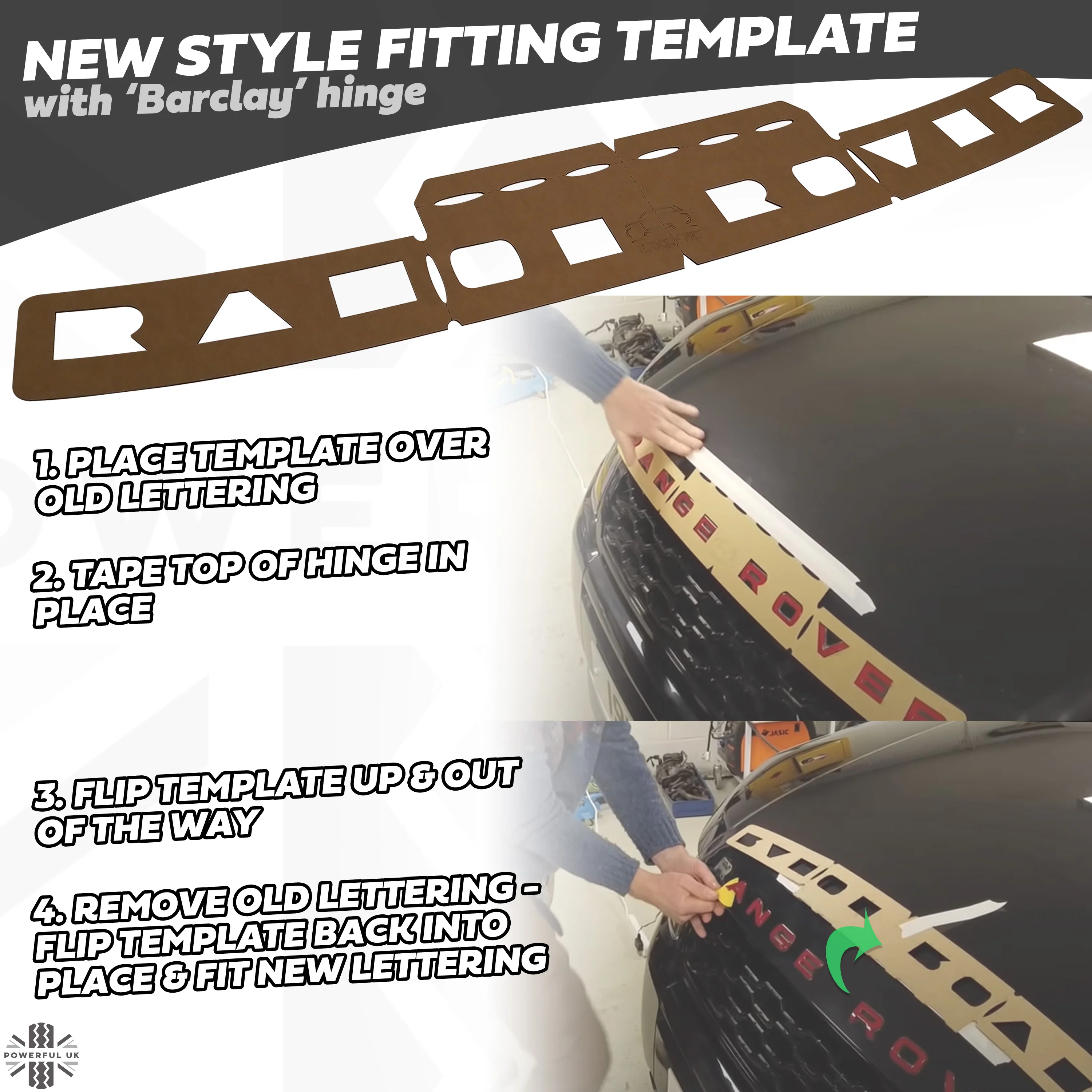 Front Lettering Template for Range Rover P38 - Image 4
