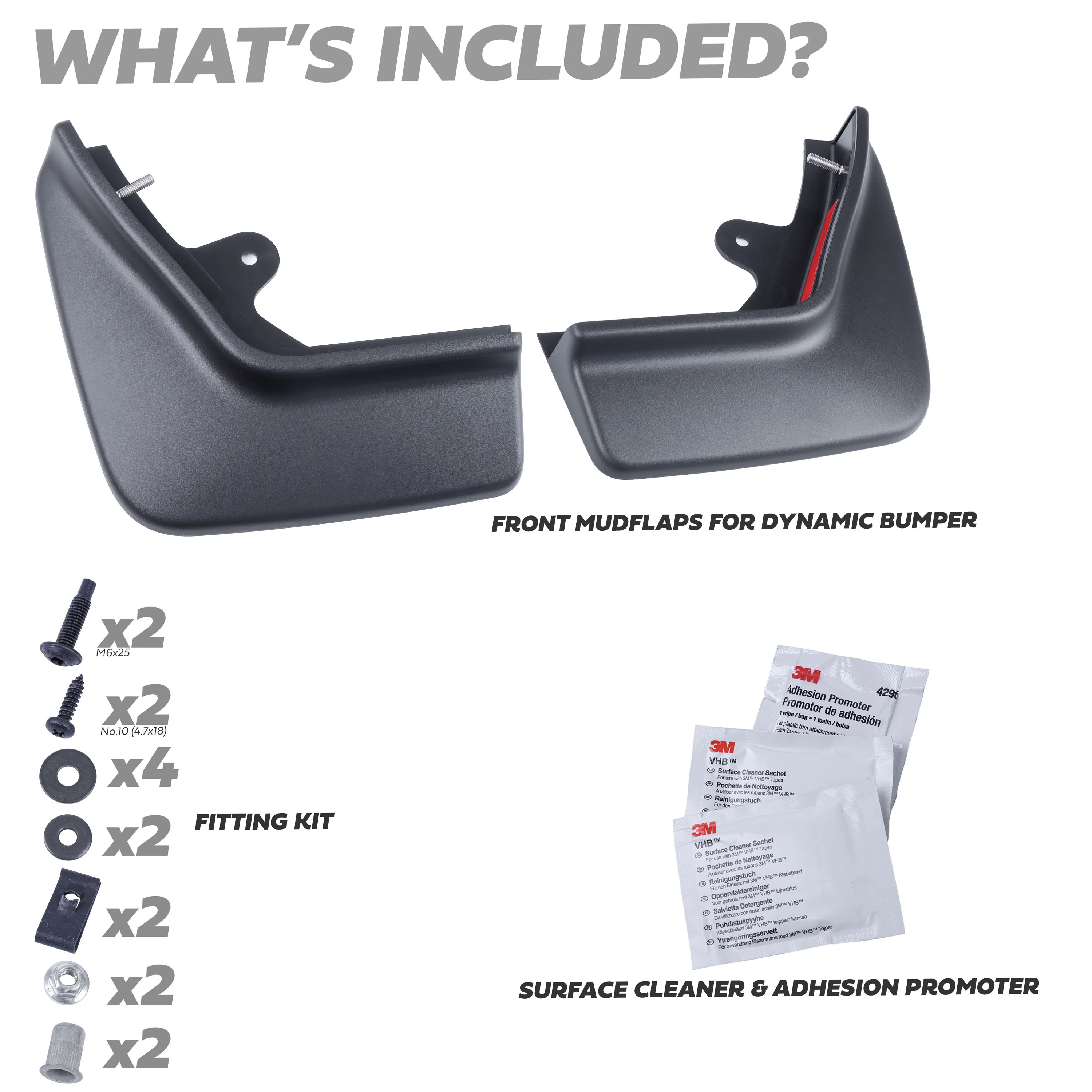 Front Mudflap Kit for Range Rover Evoque 2 L551 - Dynamic - Genuine - Image 3