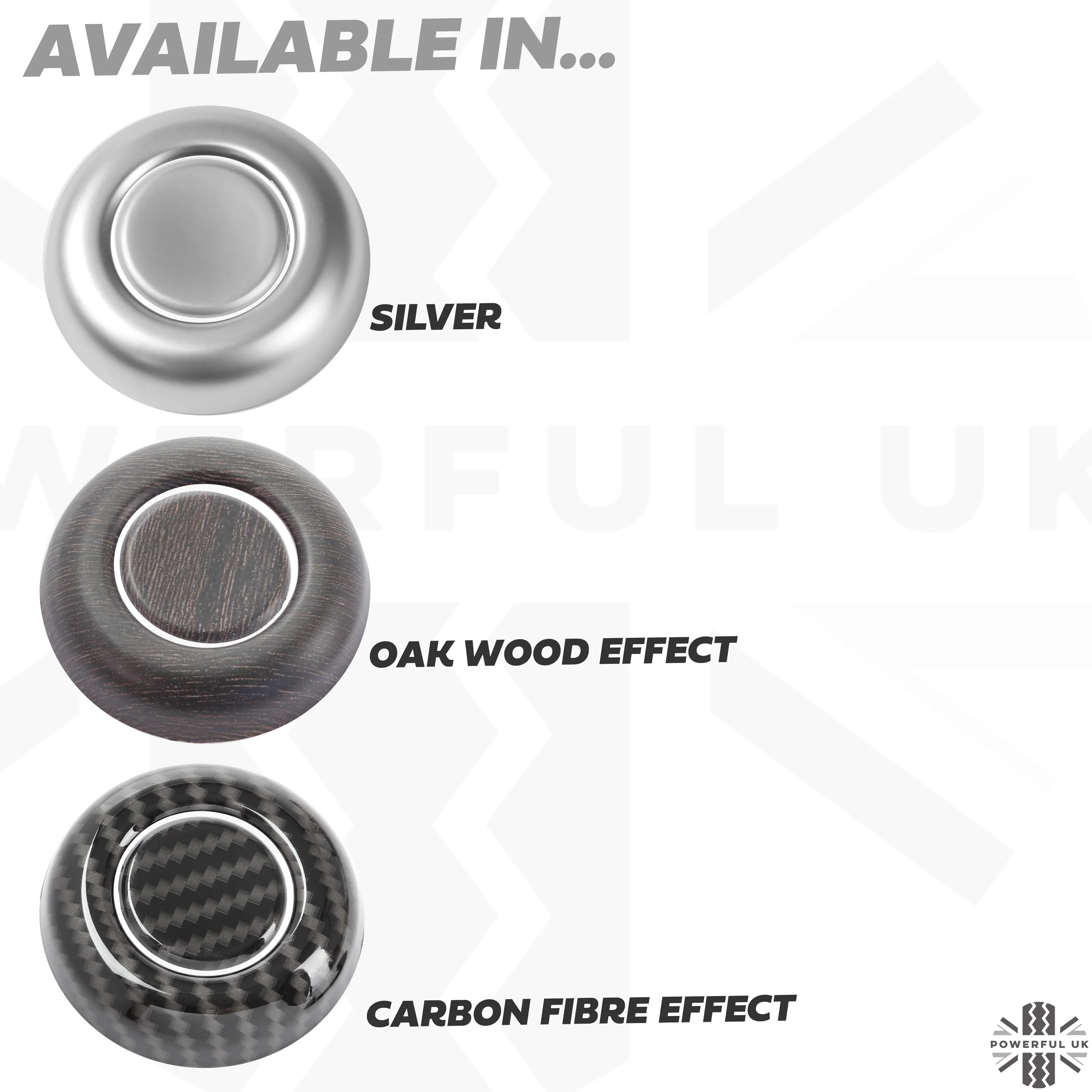 Front Seat Headrest Button Covers for Land Rover Defender L663 - LARGE TYPE - Oak Wood - Image 5