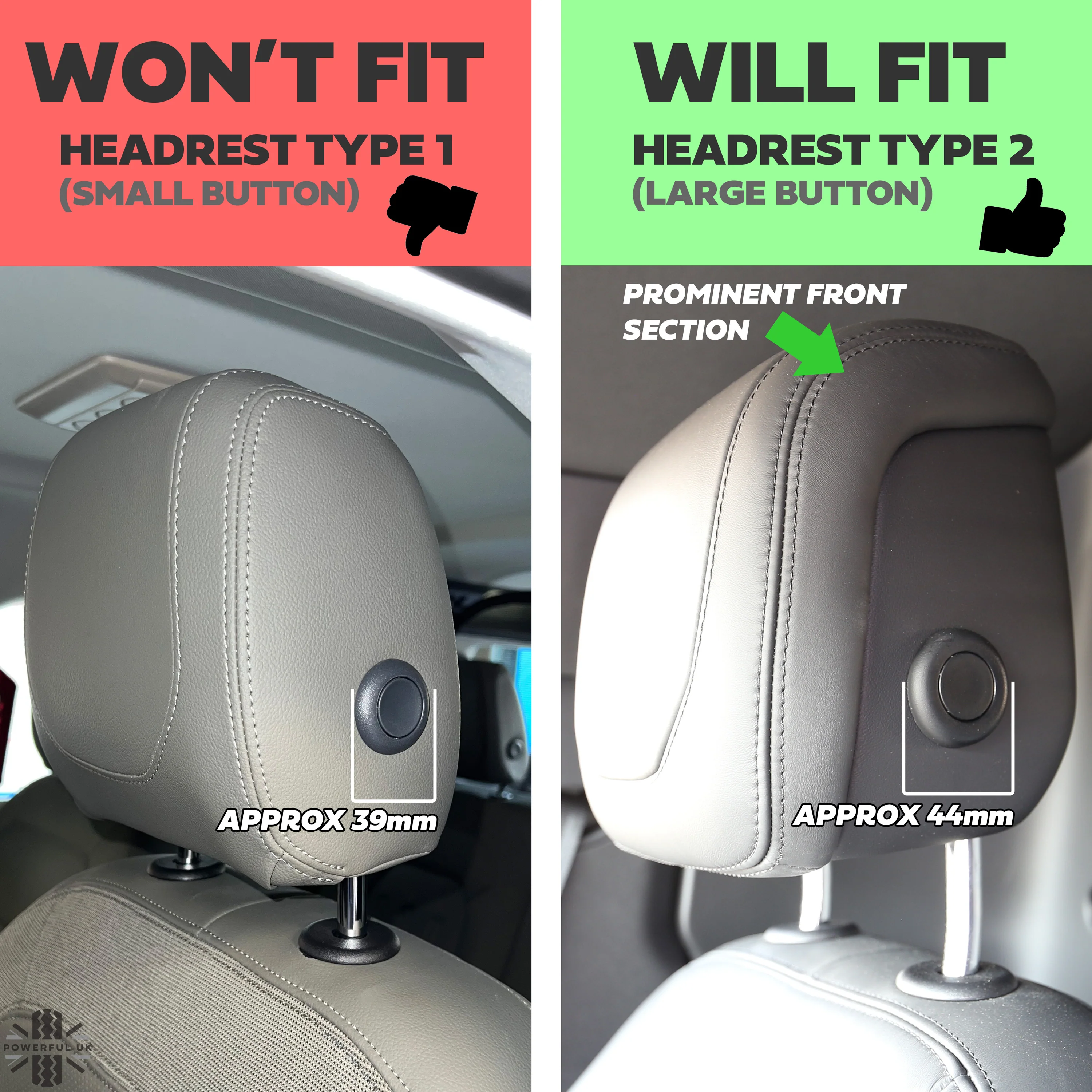 Front Seat Headrest Button Covers for Land Rover Defender L663 - LARGE TYPE - Oak Wood - Image 7