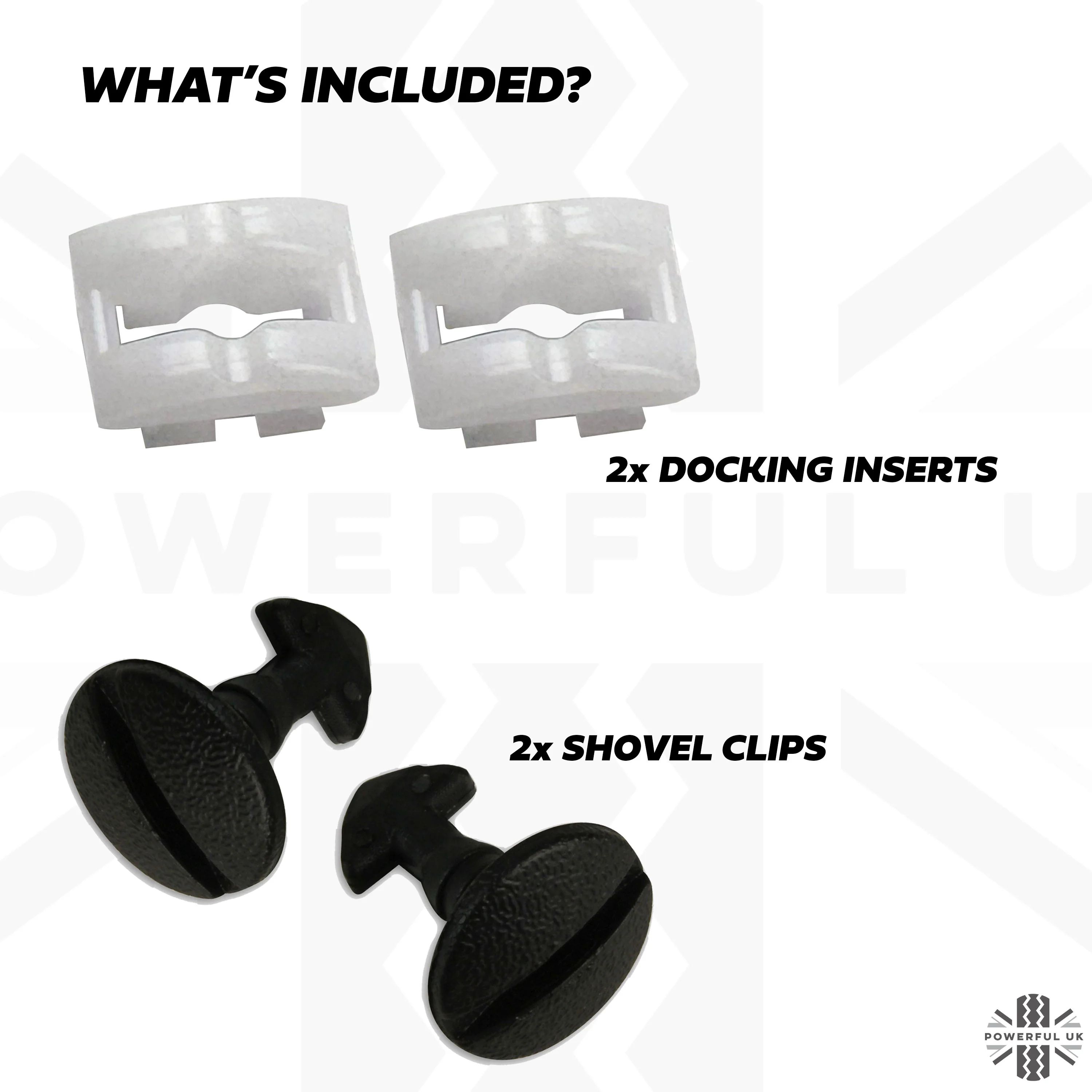 Front Tow Eye Cover Fitting Clips + Docking Inserts for Land Rover Freelander 2 - Image 2