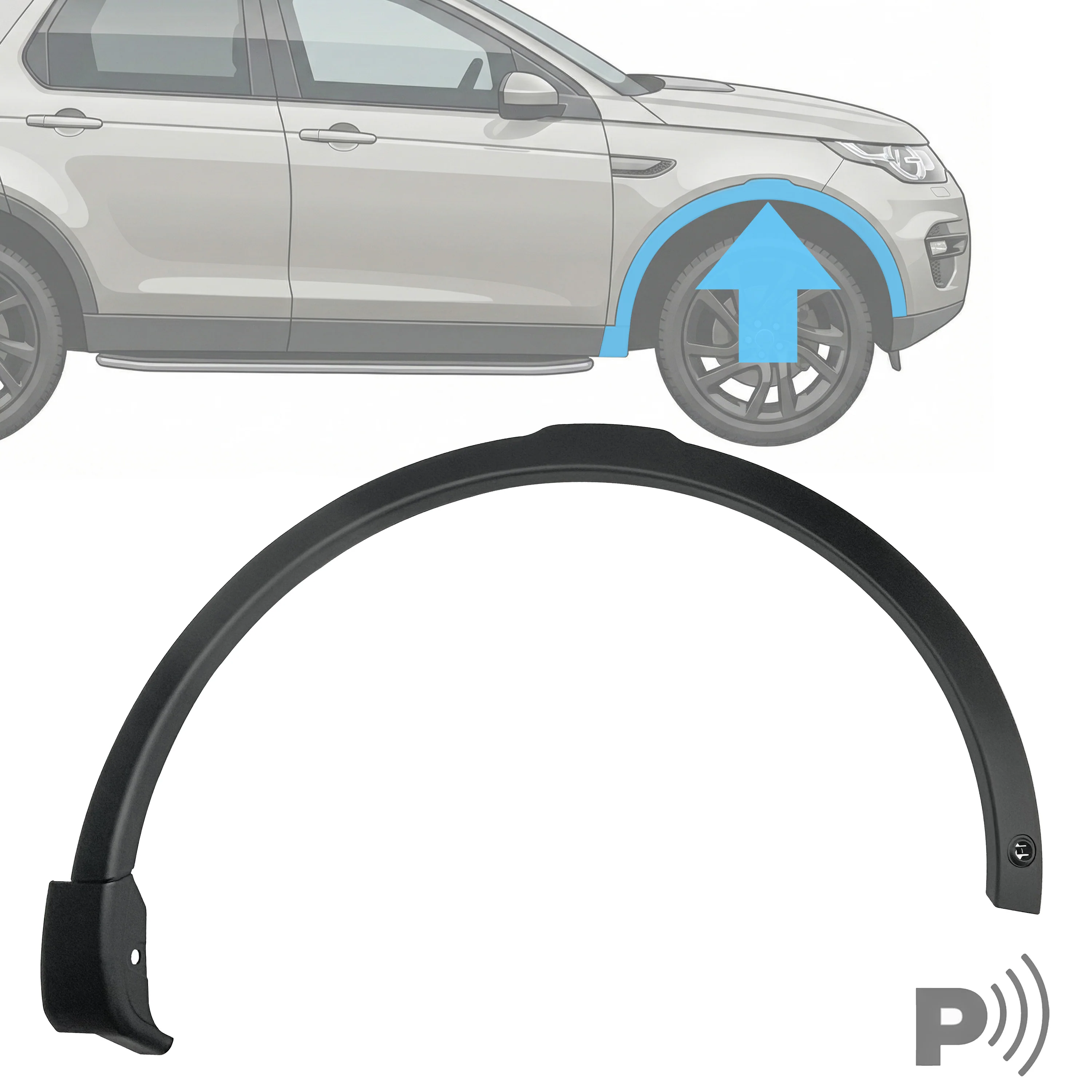 Front Wheel Arch Trim (with PDC hole) for Land Rover Discovery Sport (2015-19) - Right