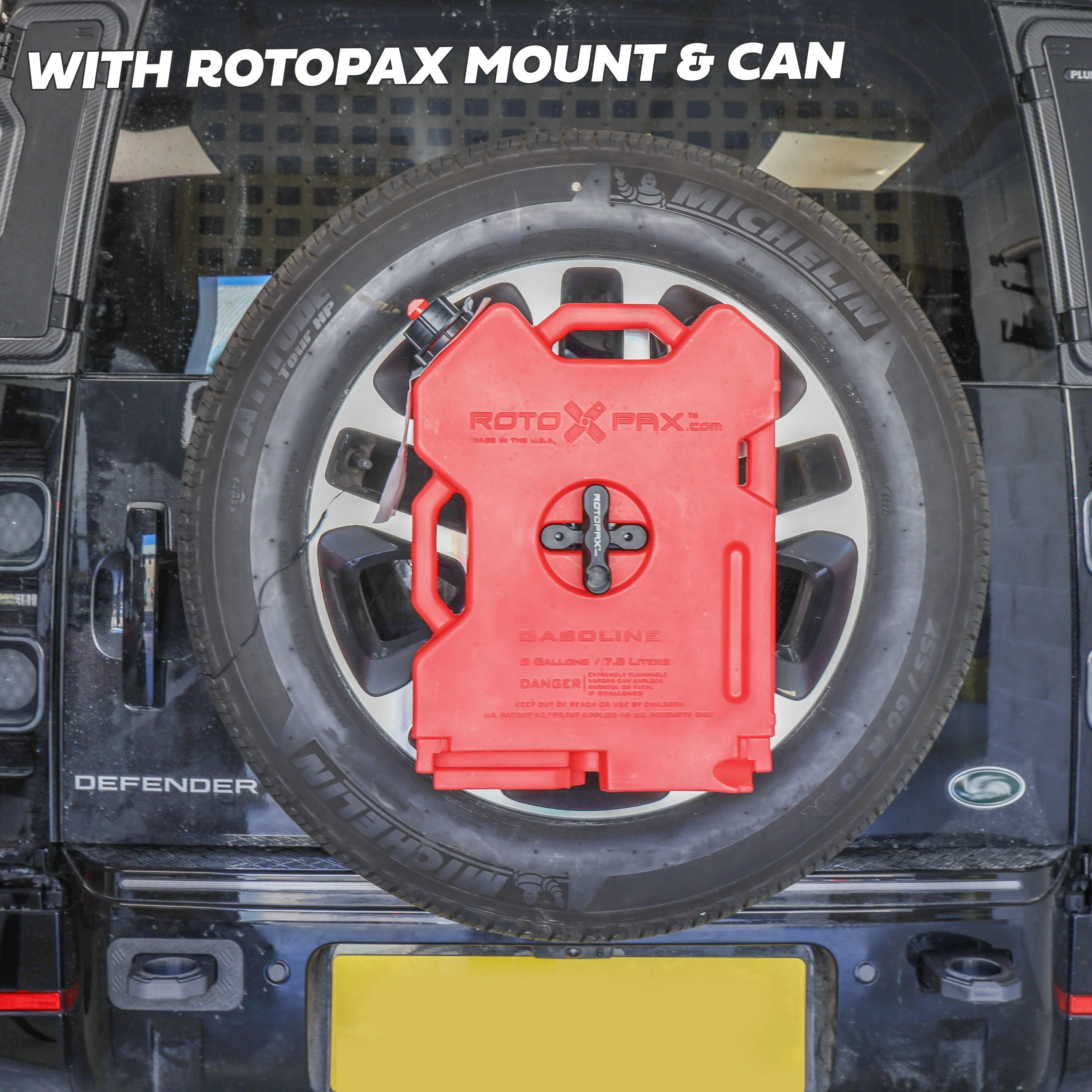 Fuel Can Spare Wheel Mount Kit for Land Rover Defender L663 - Single Can - Image 9