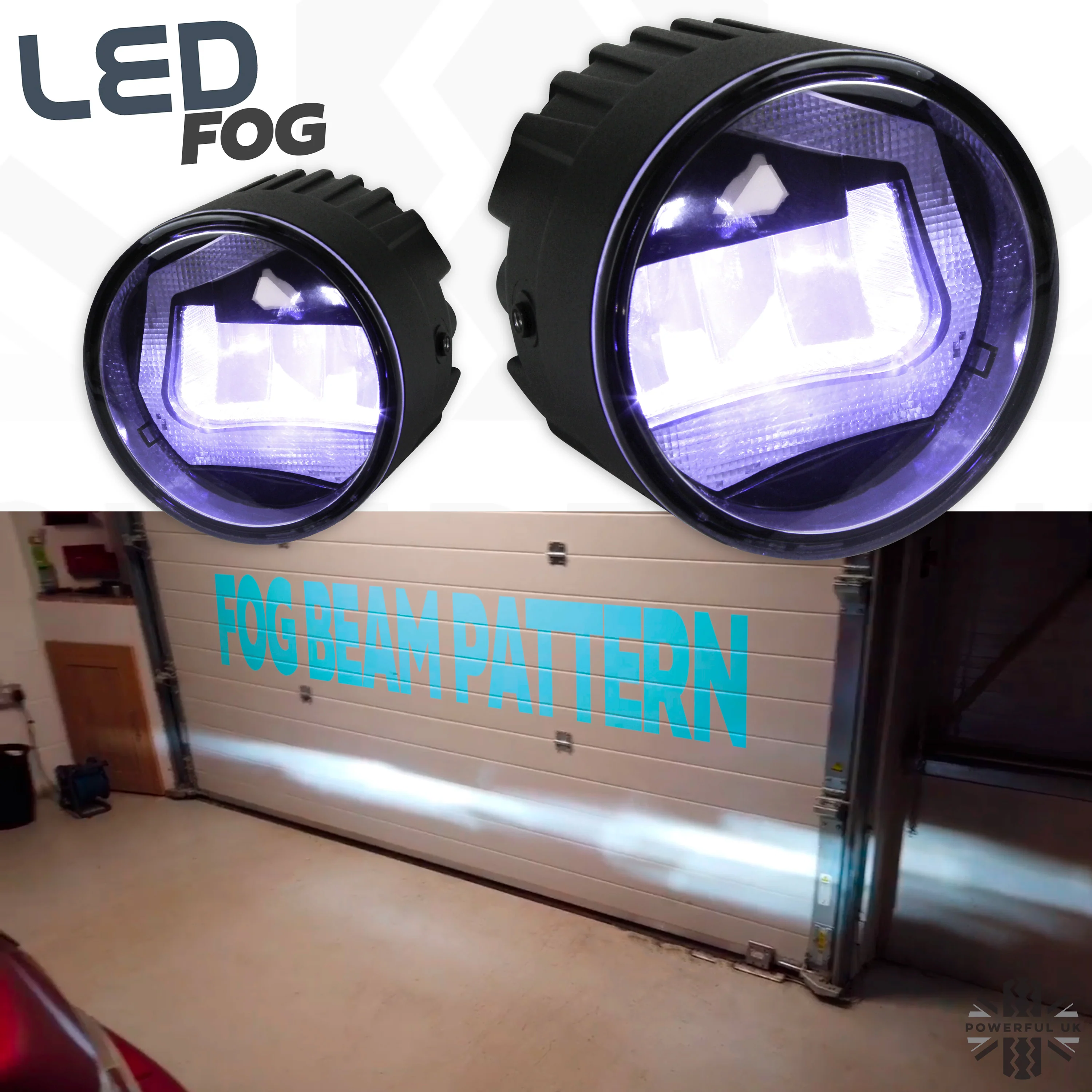 Full "2in1" LED Fog Lamp & DRL Kit with wiring for Land Rover Discovery 3 - Image 4