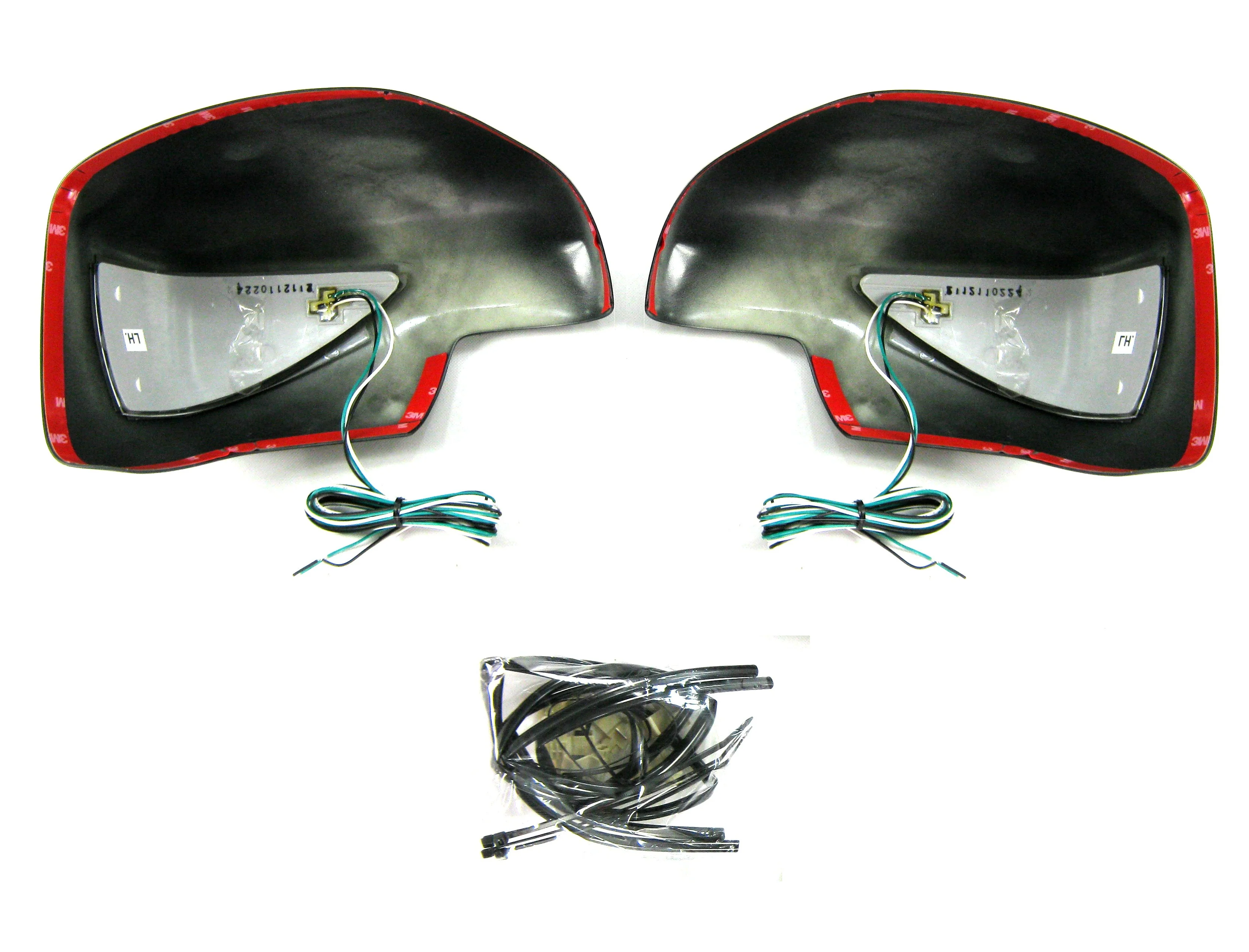 Full Mirror Covers With LED for Land Rover Discovery 3 - Gloss Black - Image 5