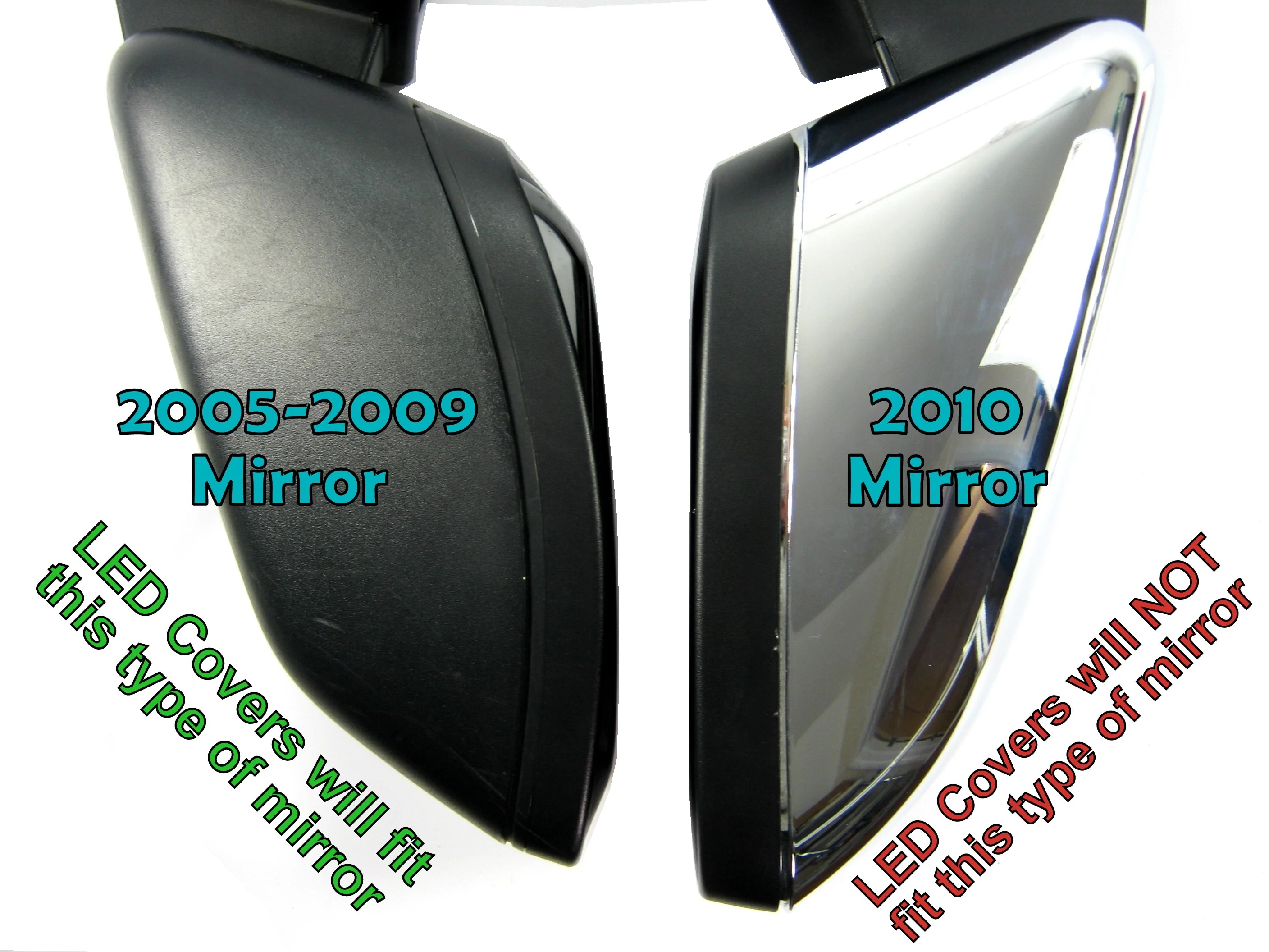 Full Mirror Covers With LED for Land Rover Discovery 3 - Gloss Black - Image 6
