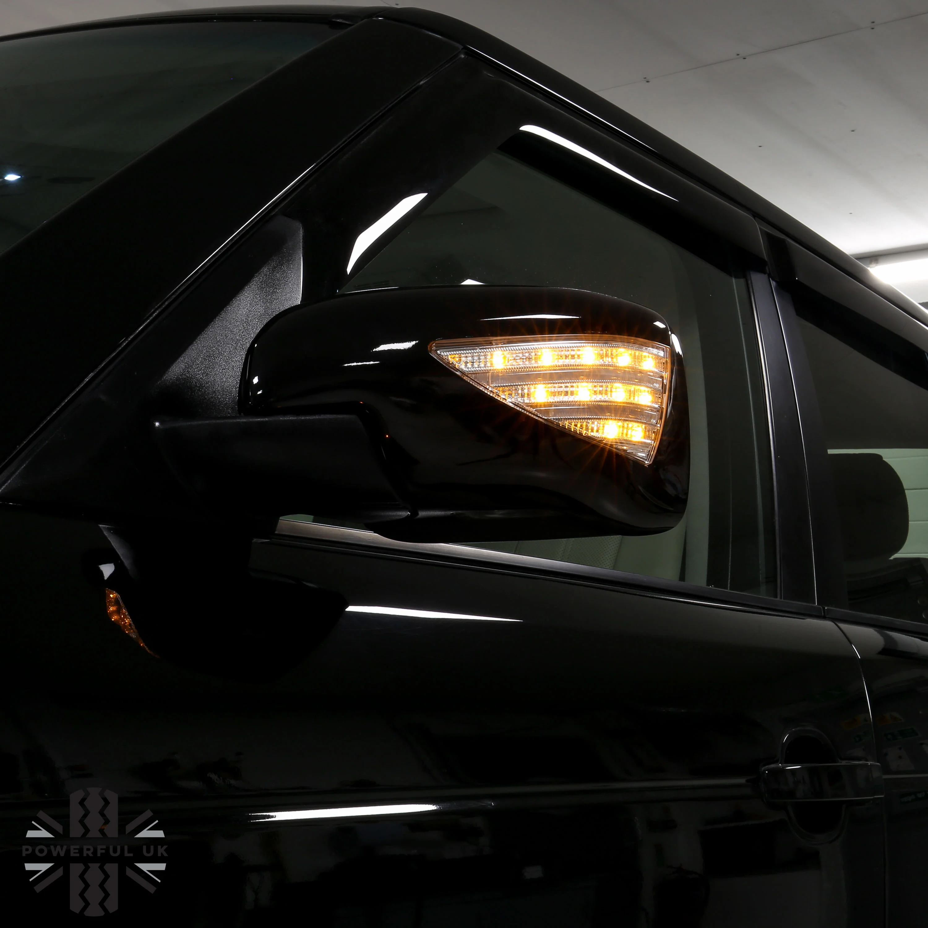 Full Mirror Covers With LED for Range Rover L322 (05-09 Mirrors) - Gloss Black - Image 5