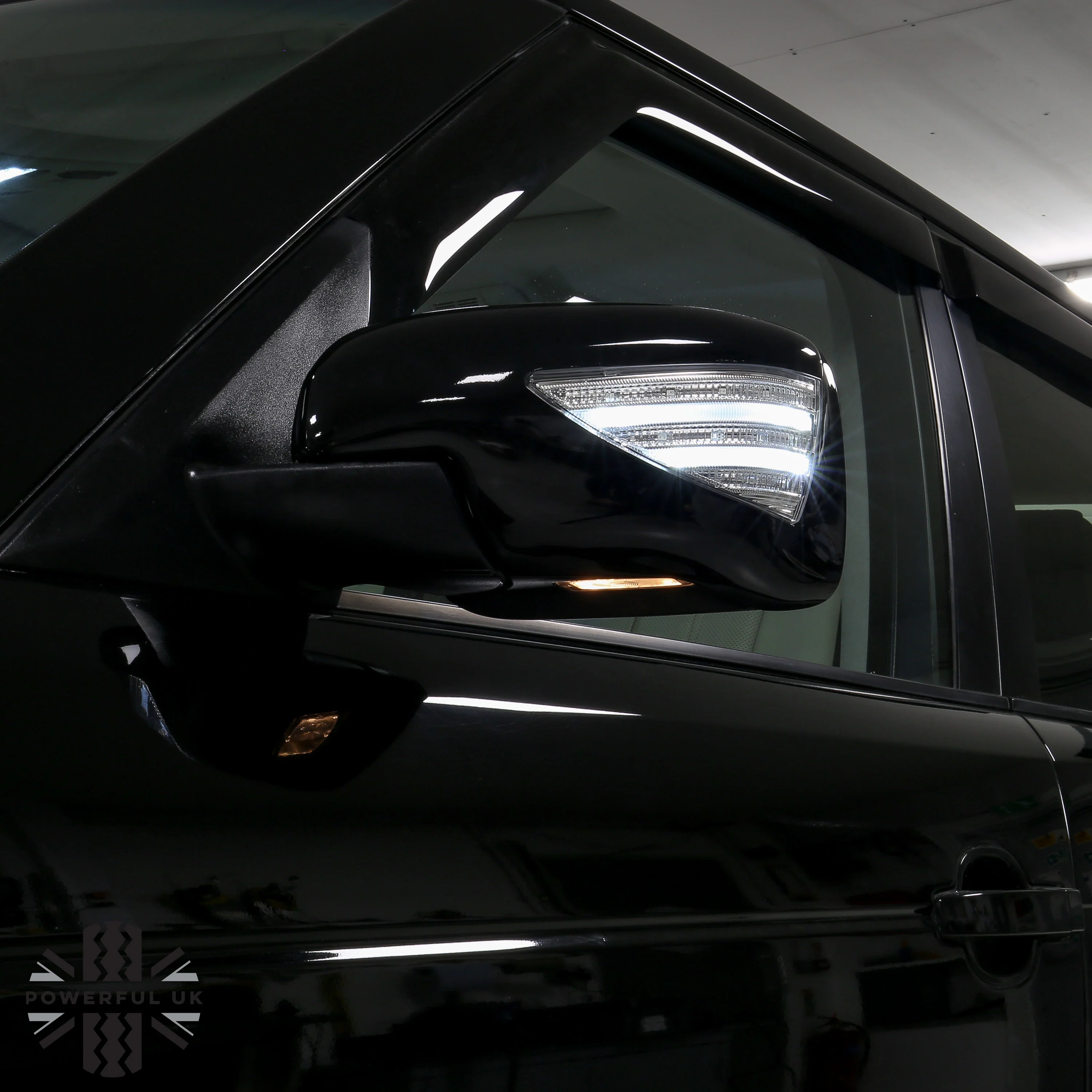 Full Mirror Covers With LED for Range Rover L322 (05-09 Mirrors) - Gloss Black - Image 6