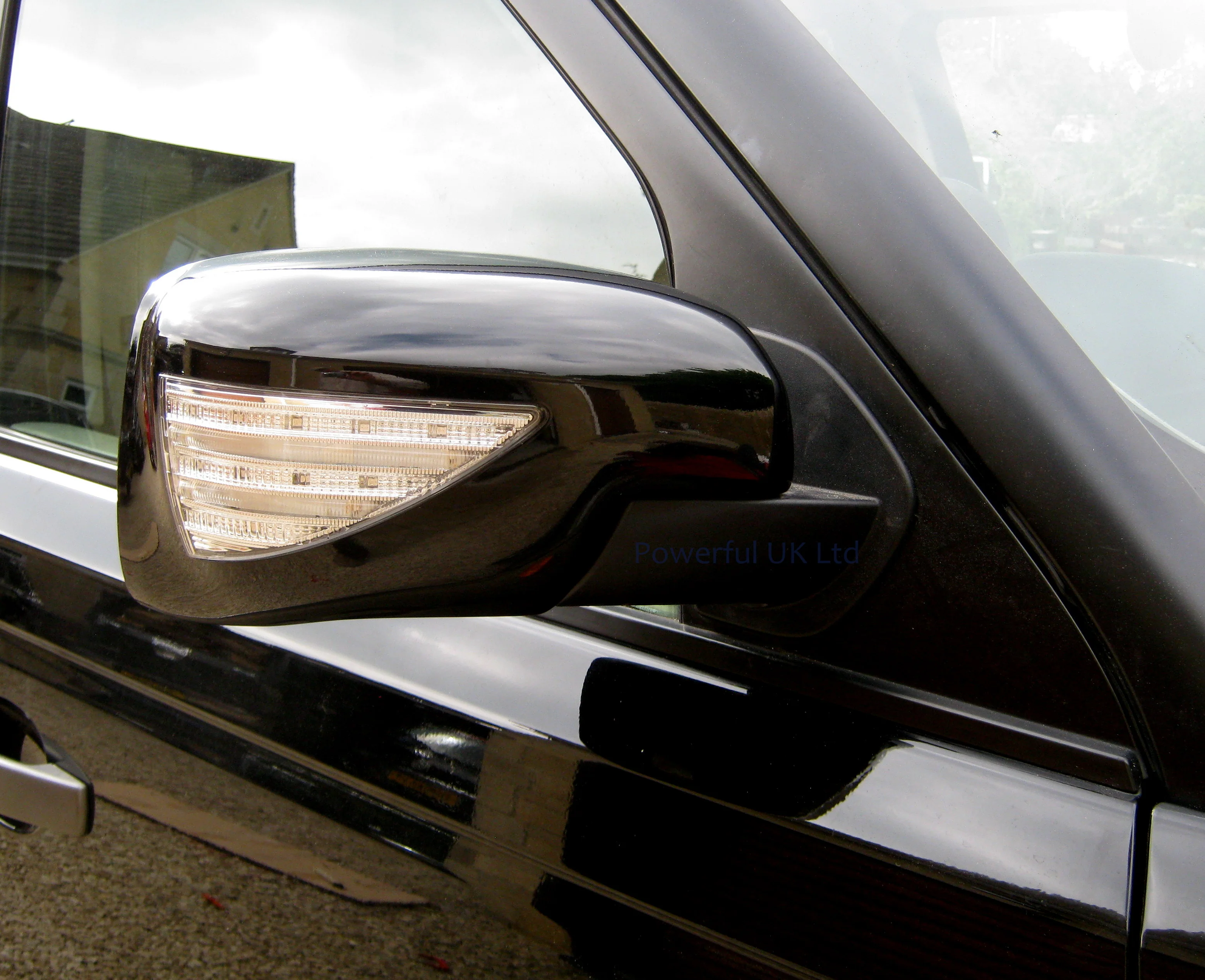 Full Mirror Covers With LED for Range Rover Sport (05-09 Mirrors) - Gloss Black - Image 4