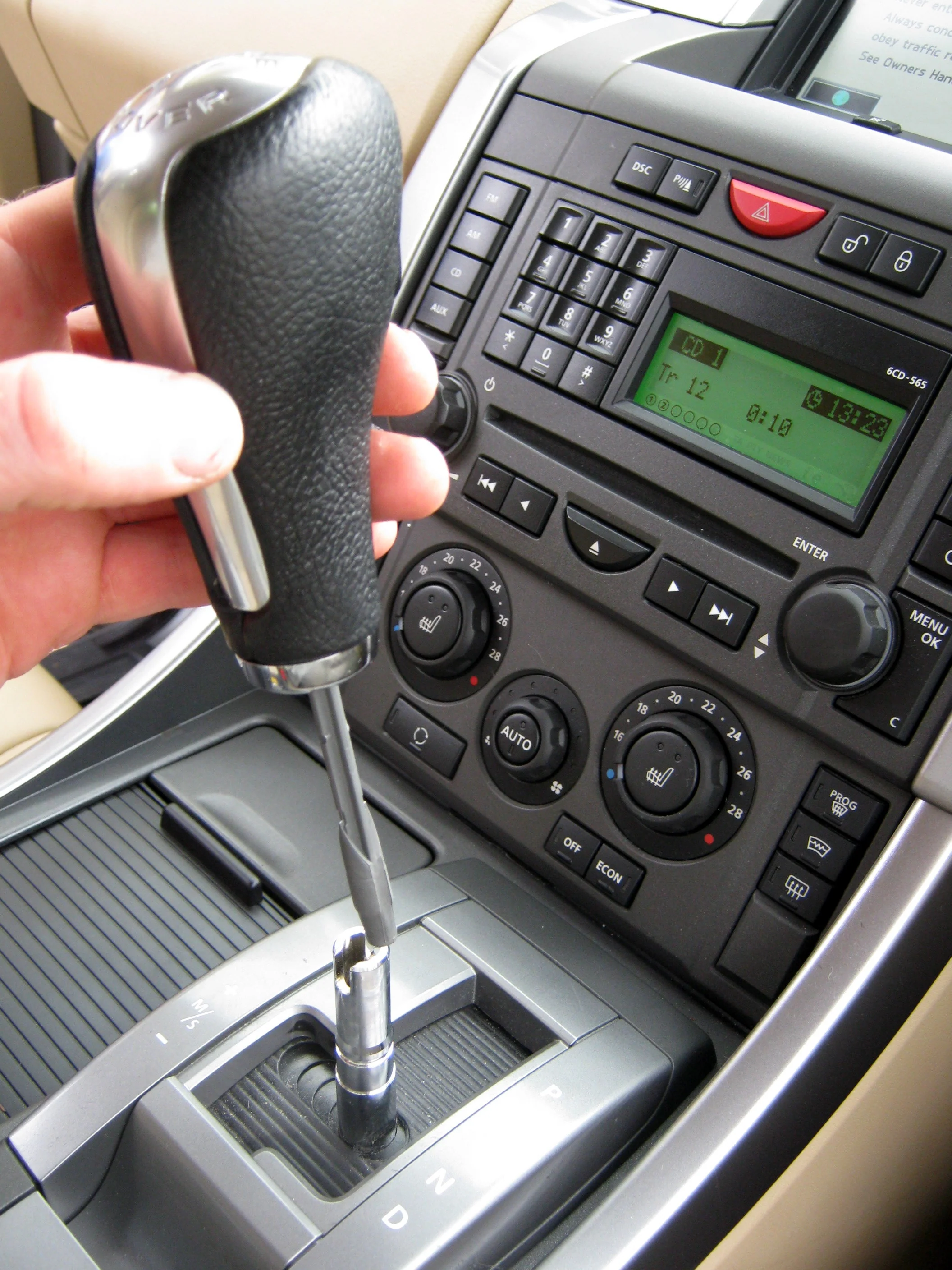Gear Knob - Zebrano + Chrome Insert for Range Rover Sport - Image 5