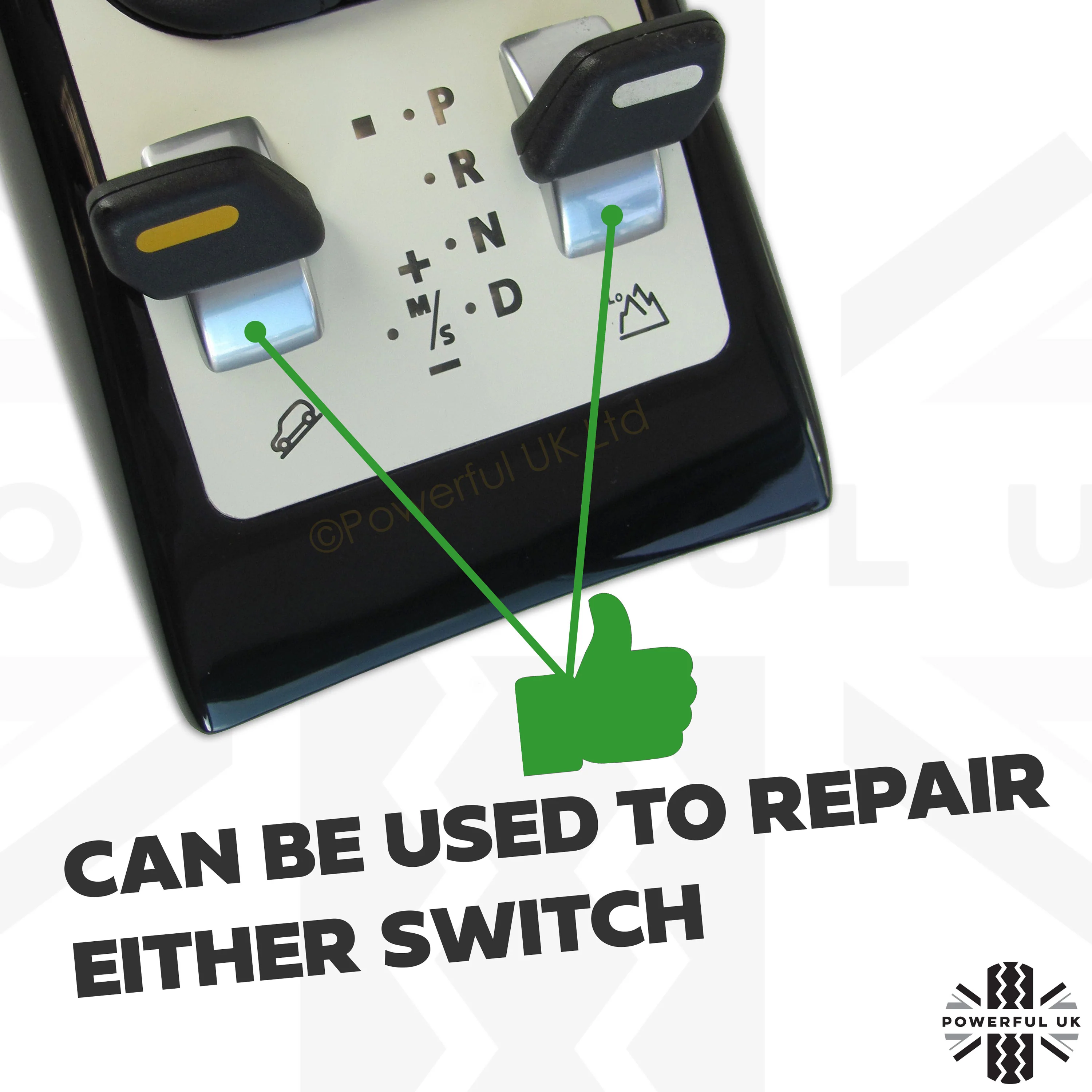 Gear Mode Switch - Repair & Refurb Kit - Black - for Range Rover L322 2002-06 - Image 4